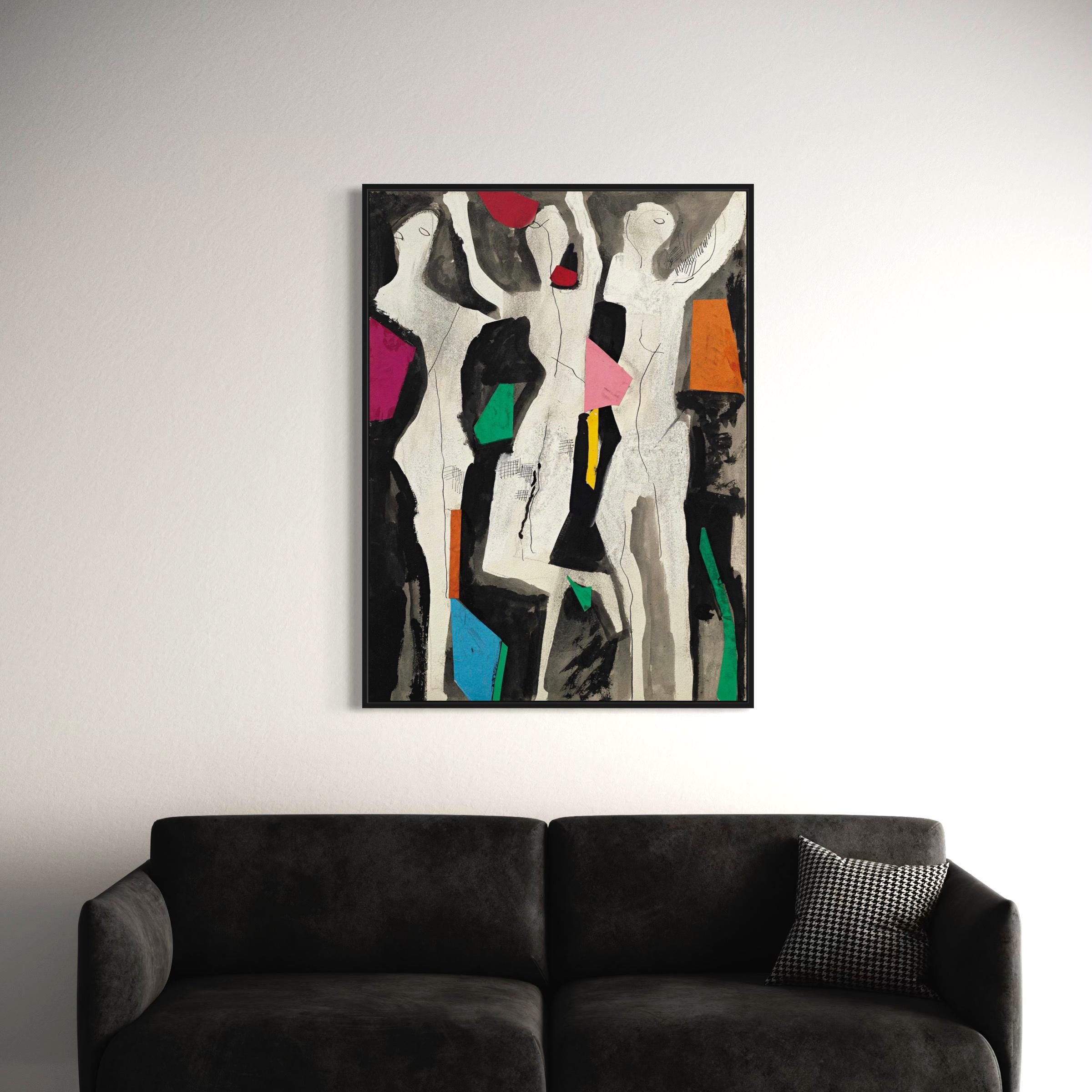 Marino Marini Personnages Abstract Modern Canvas Art | Poster Print