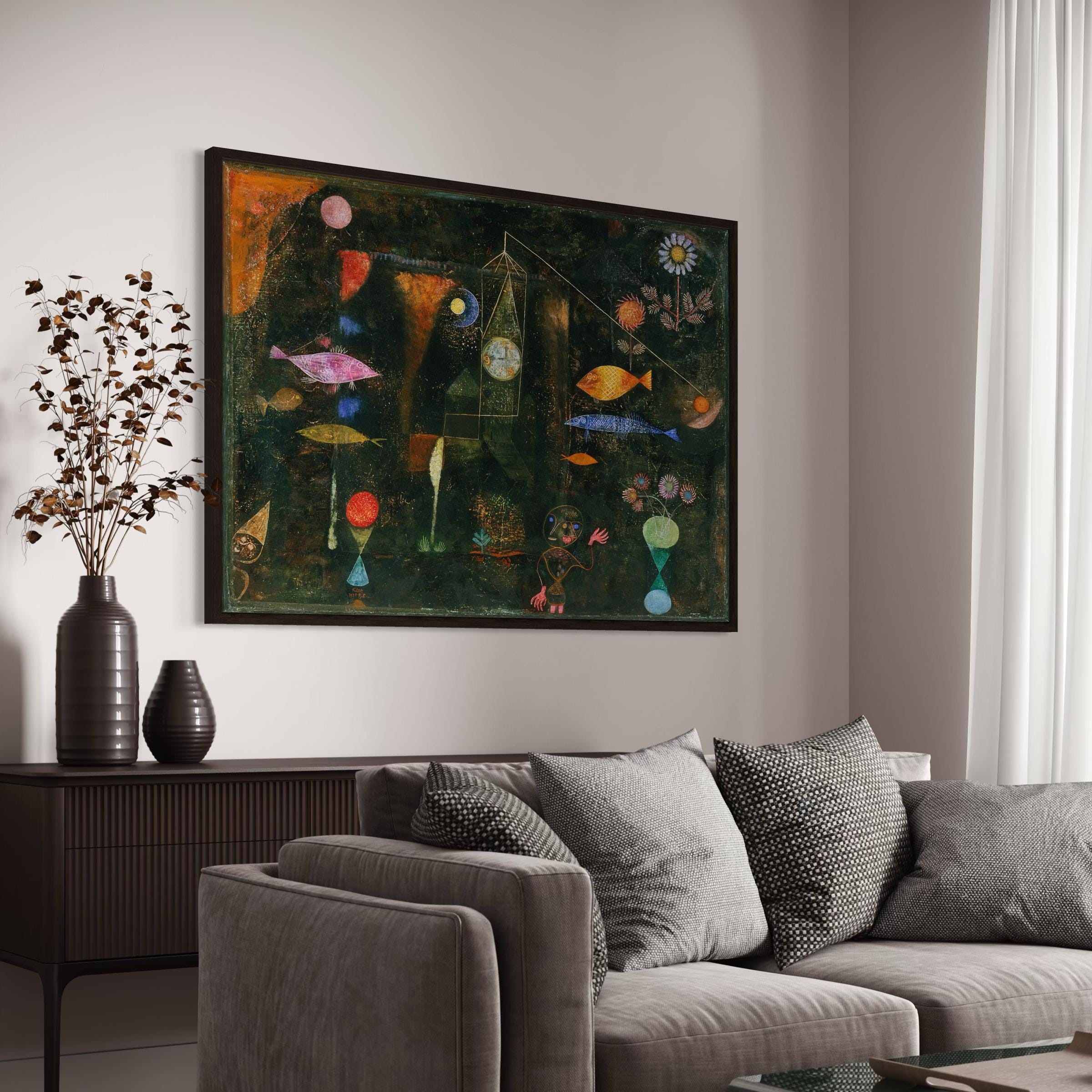 Fish Magic by Paul Klee | Surreal Abstract Canvas Art | Poster Print