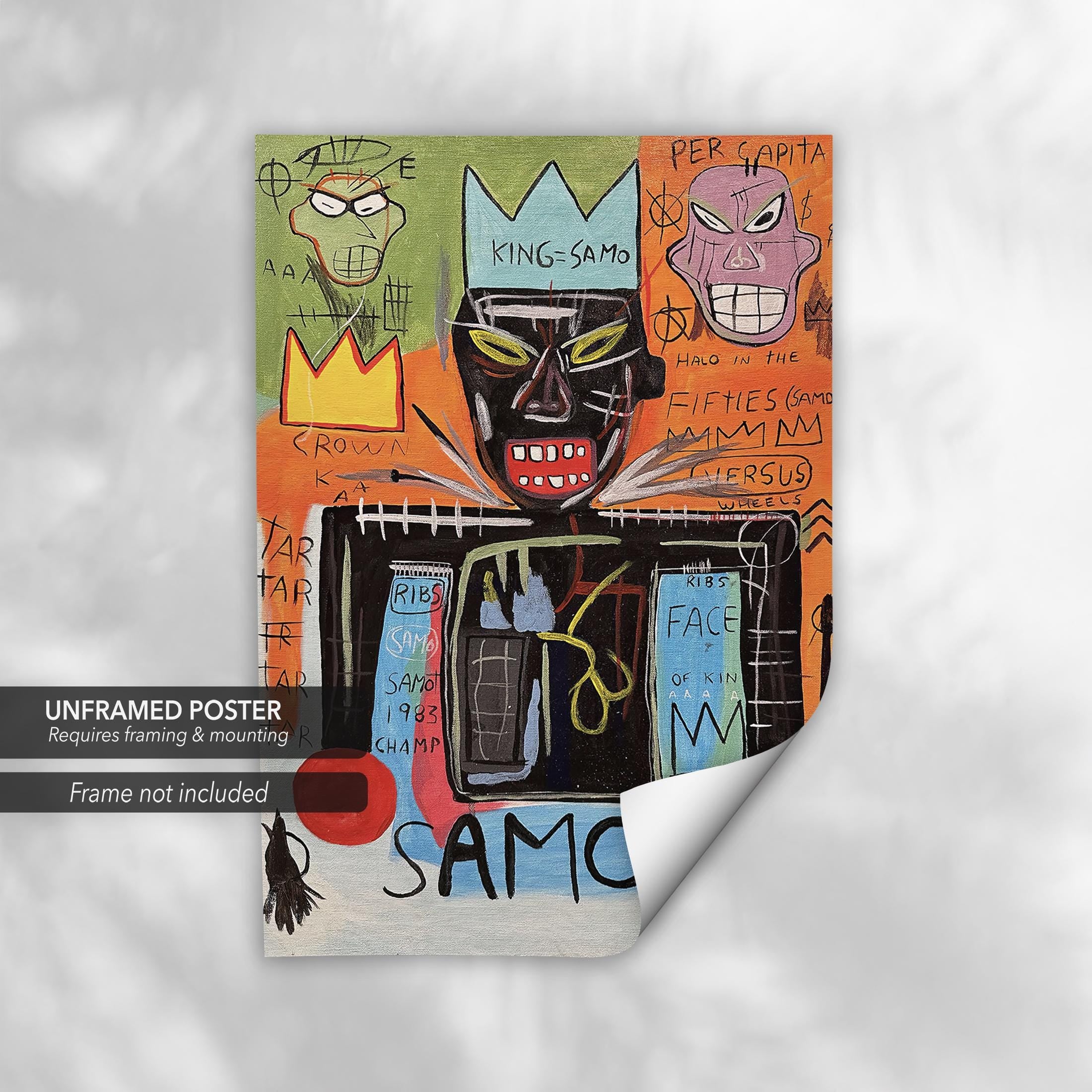 Jean-Michel Basquiat King Samo Canvas Art | Poster Print