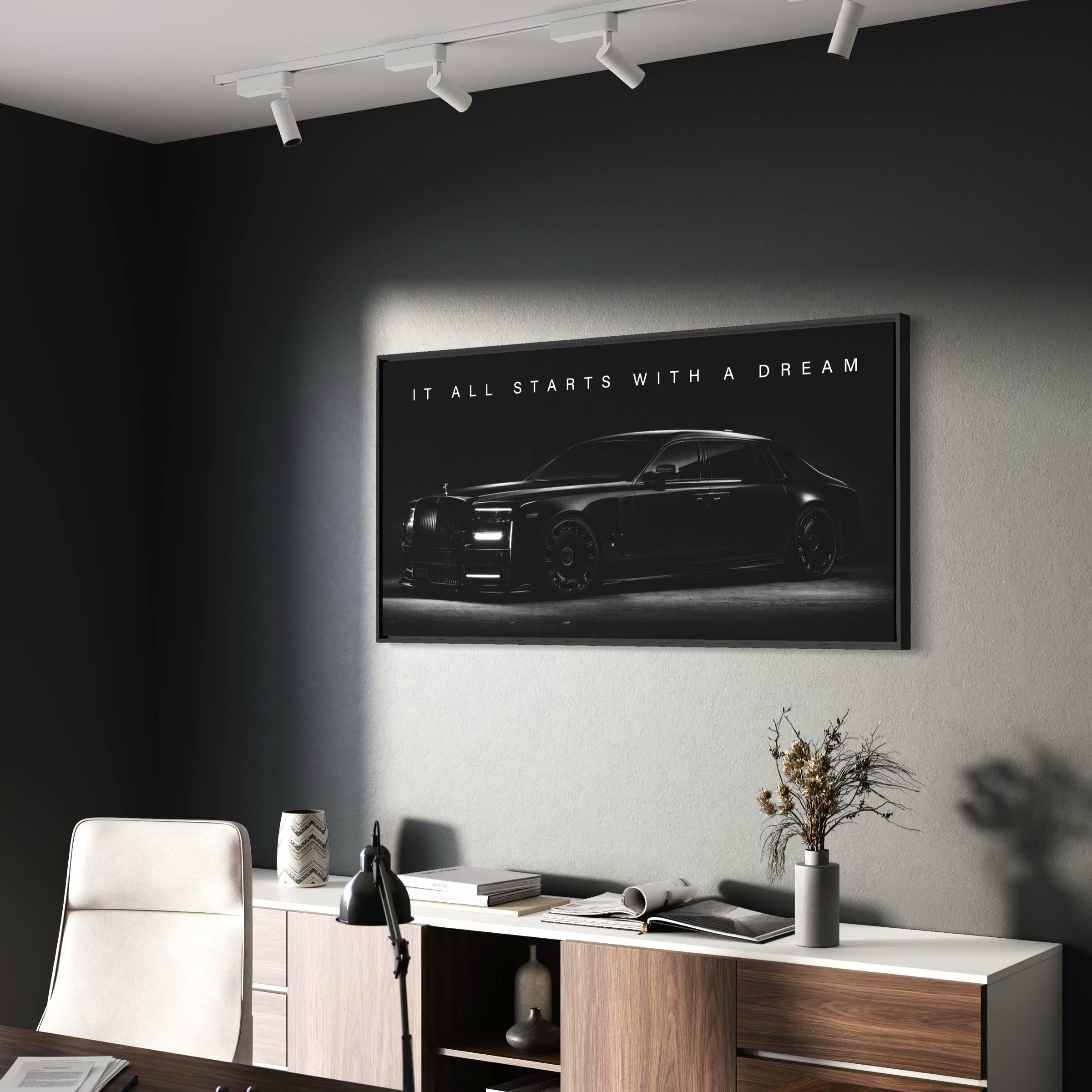 Motivational Rolls Royce Quote: It All Starts With A Dream Quote | RR Luxury Car