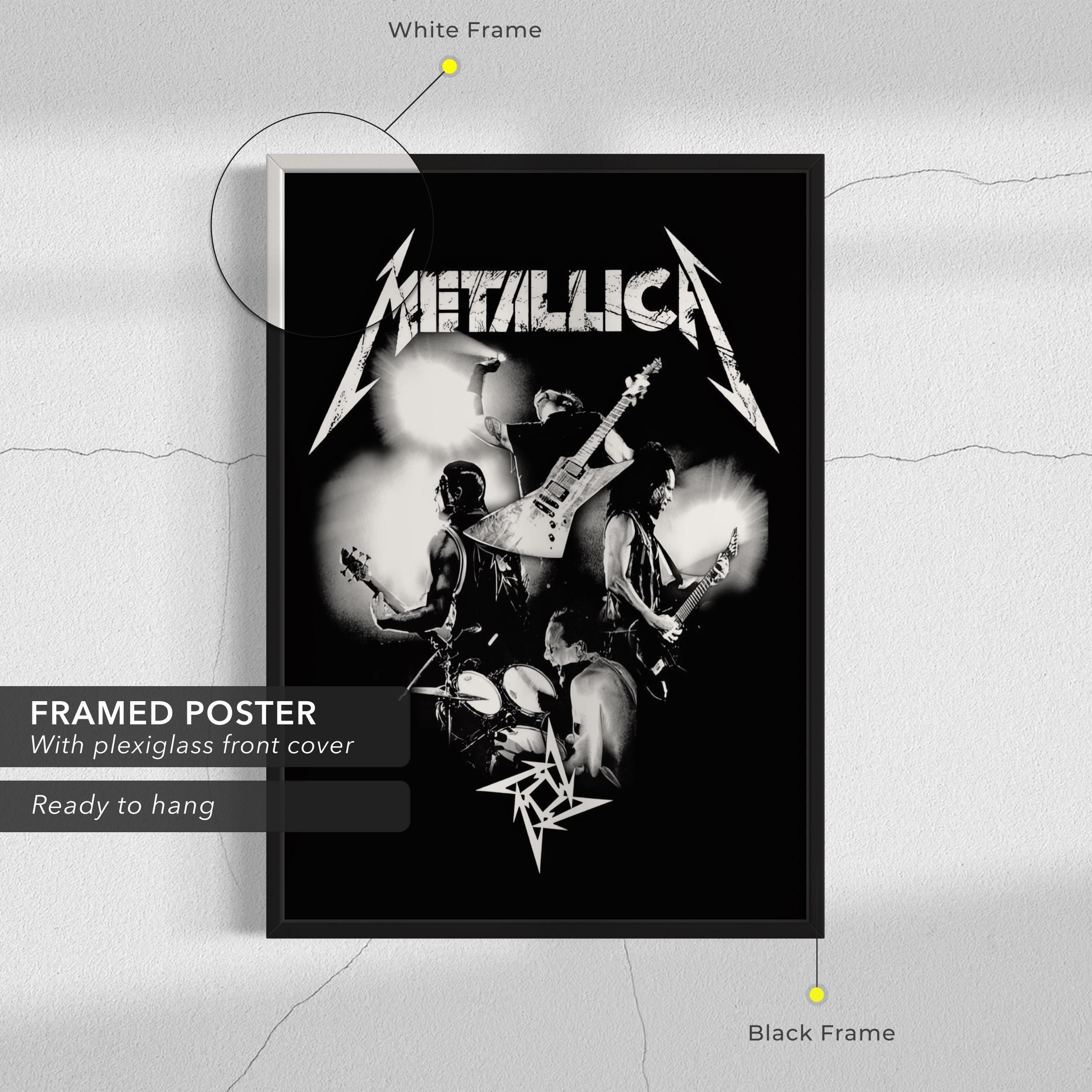 Metallica Band Artwork | Black & White Rock Music Canvas Art | Poster Print
