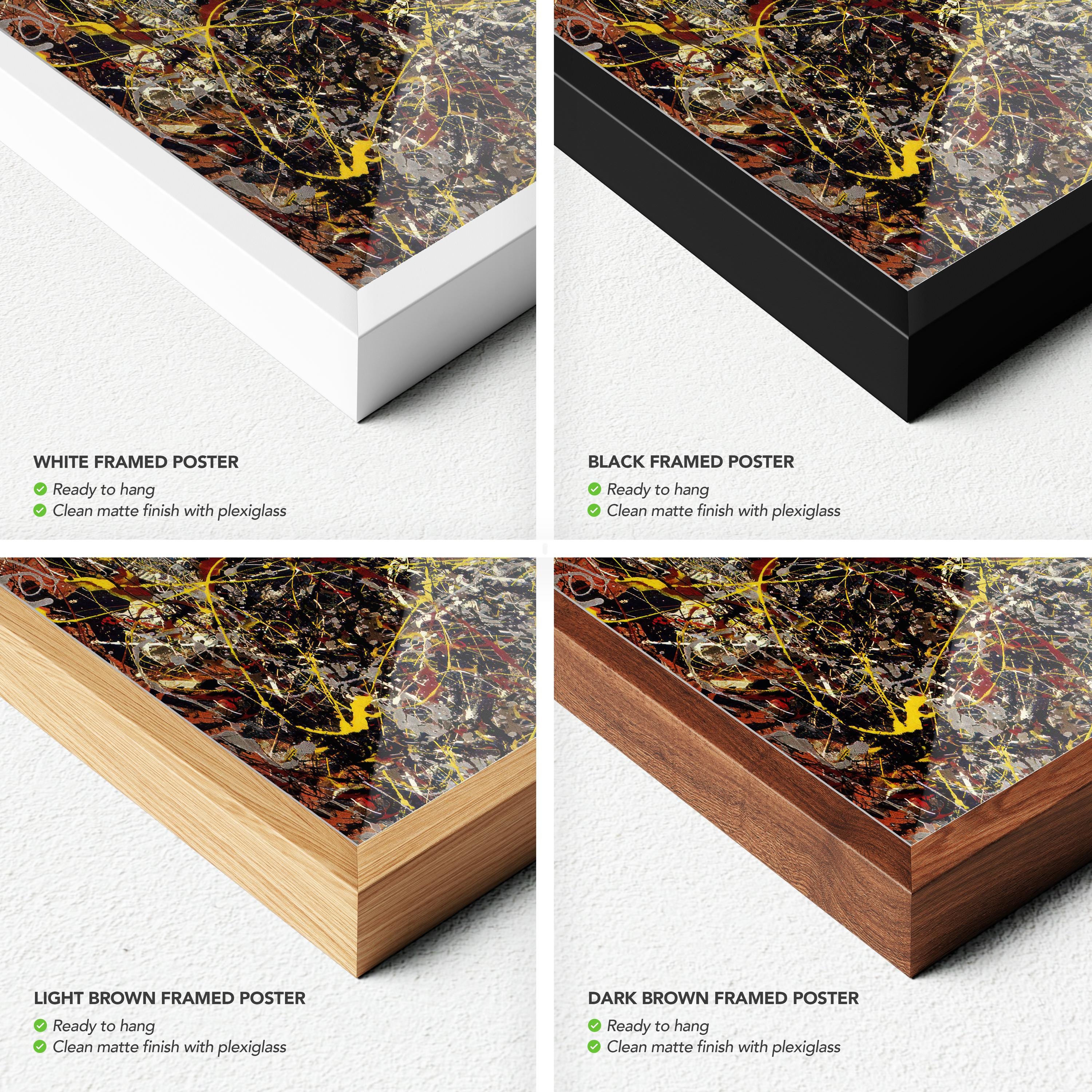 Jackson Pollock Number 5, 1948 | Abstract Expressionism Canvas Art | Poster Print