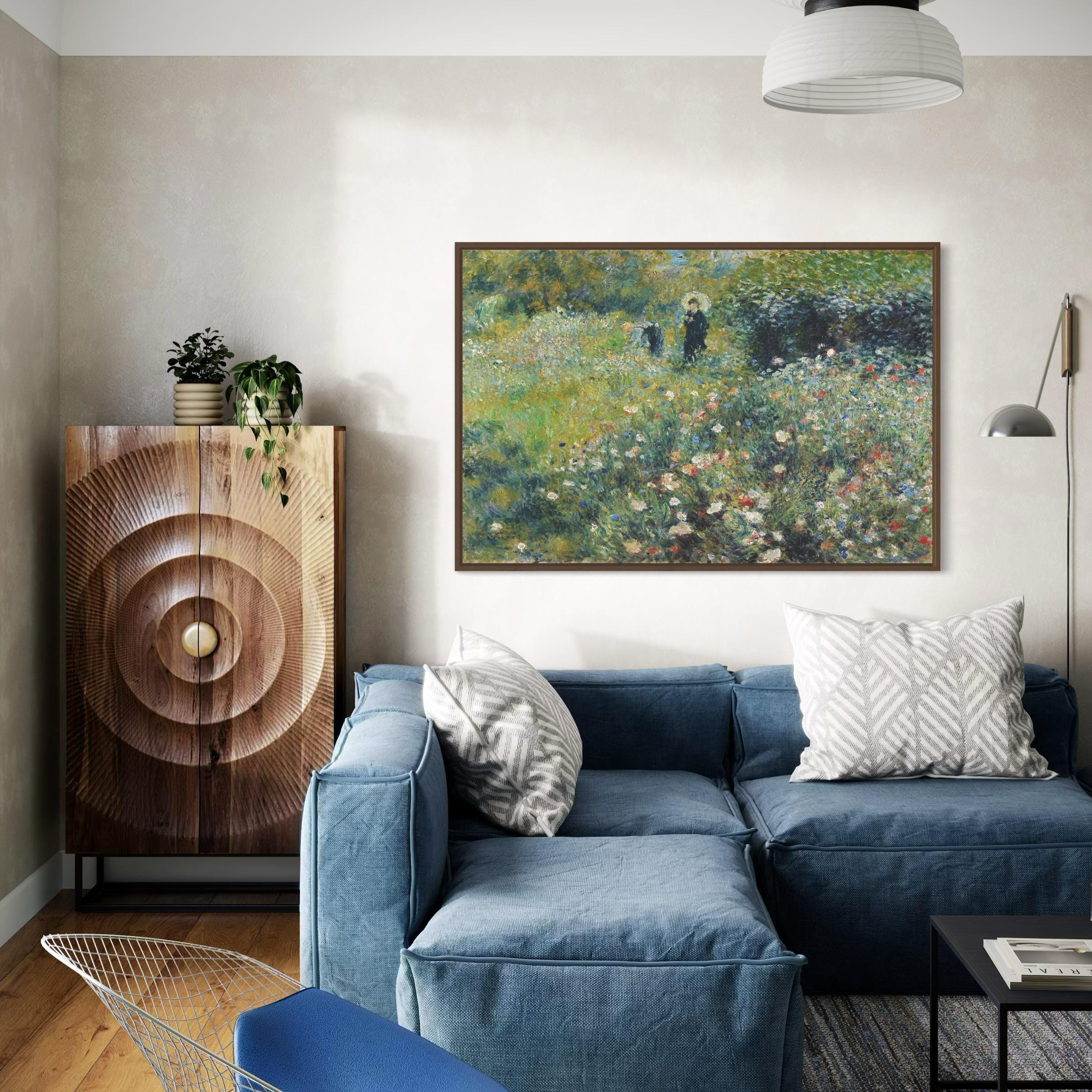 Renoir Woman with a Parasol 1875 Impressionist Canvas Art | Poster Print