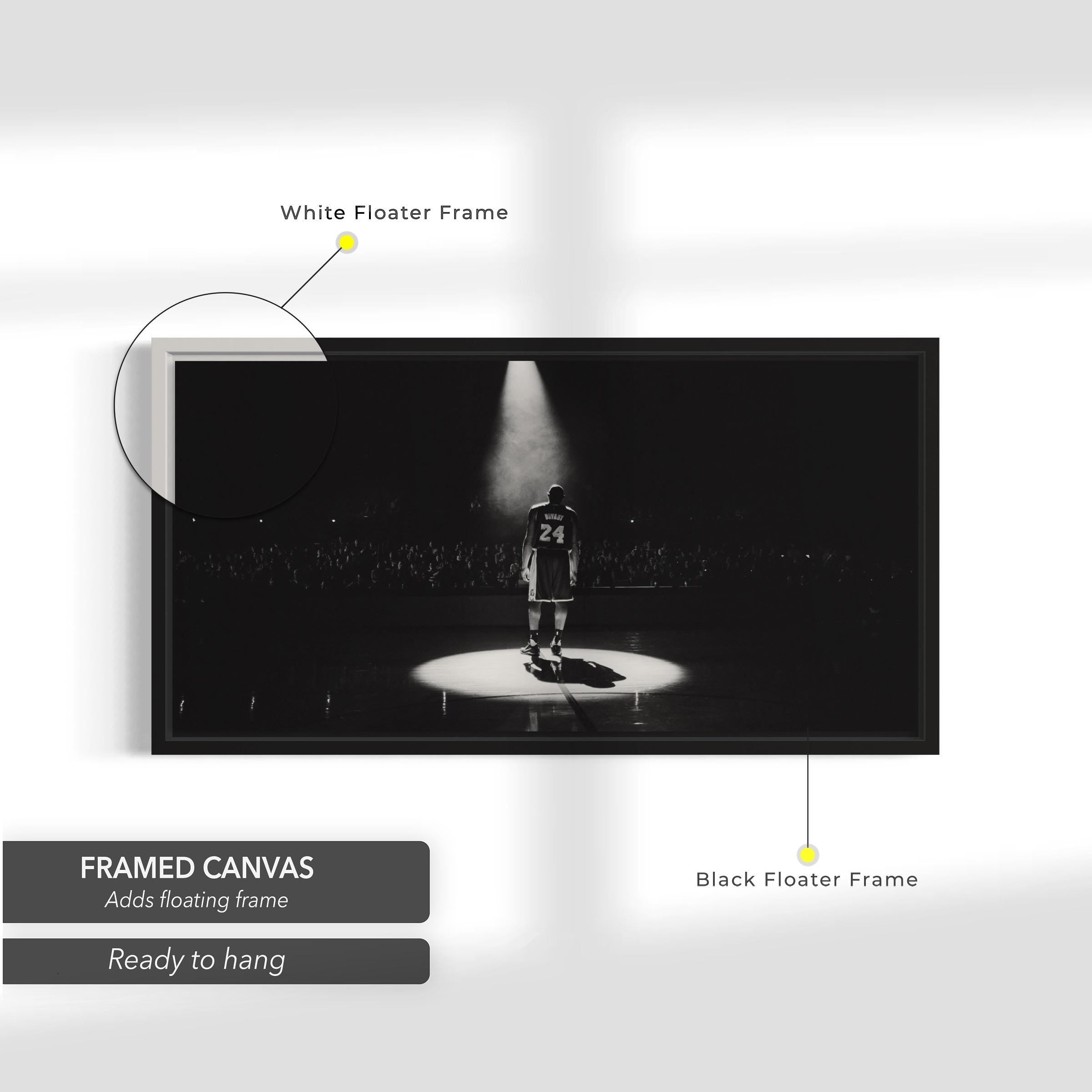 Kobe Bryant Tribute Iconic Spotlight Moment | Basketball Canvas Art | Poster Print