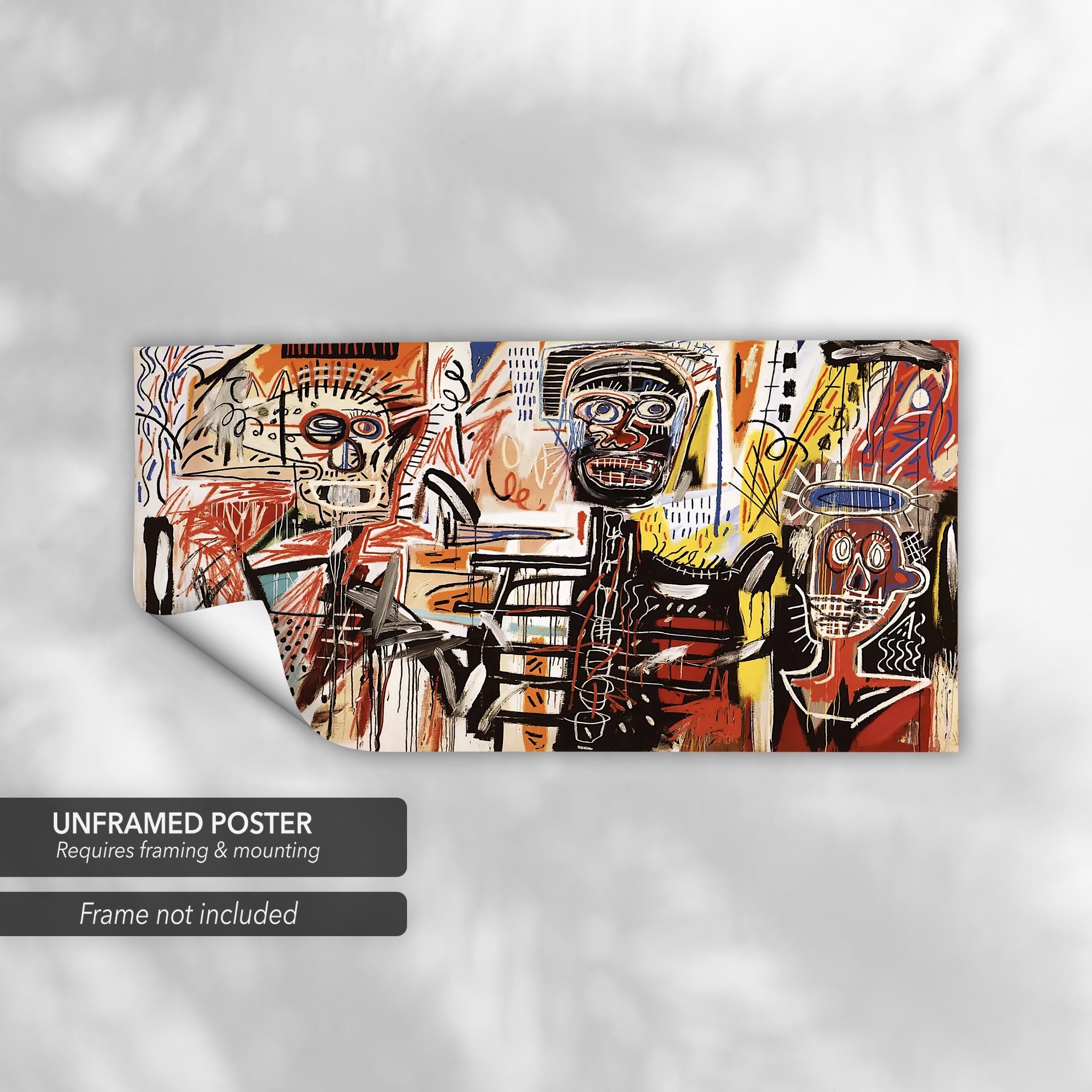 Jean-Michel Basquiat Philistines 1982 | Abstract Canvas Art | Poster Print