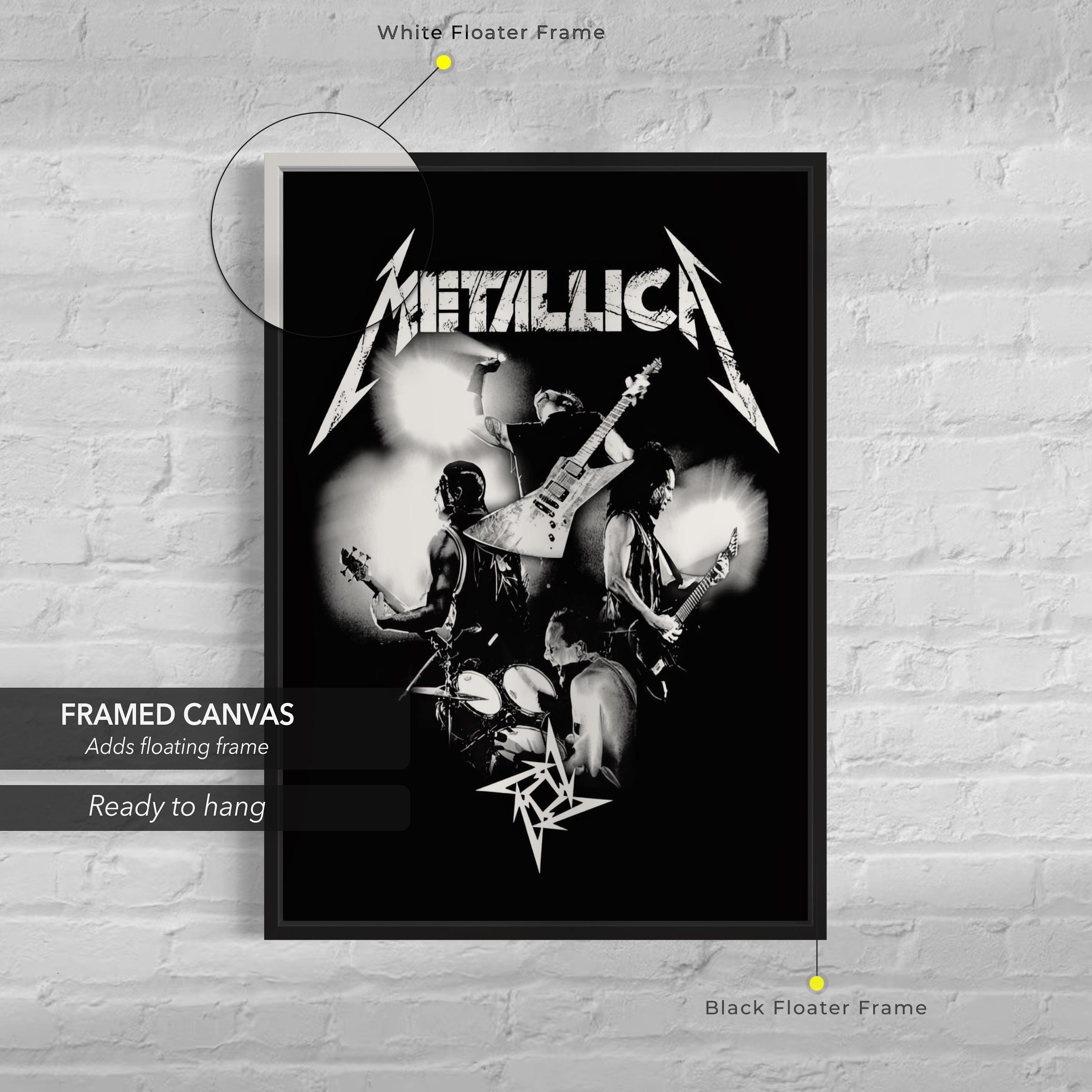 Metallica Band Artwork | Black & White Rock Music Canvas Art | Poster Print