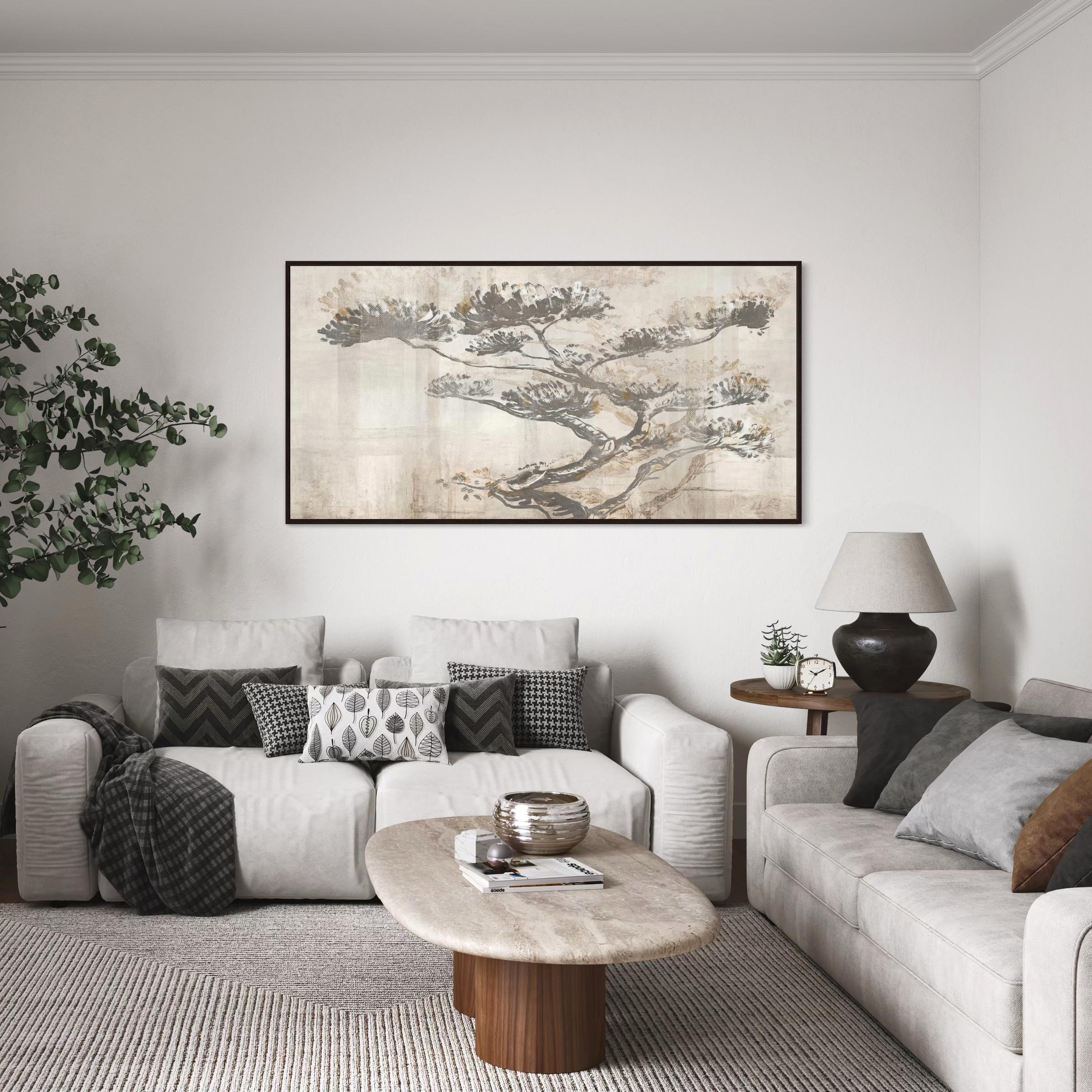 Mid Century Modern Canvas | Poster Print Wall Art | Igen Abstract Landscape Neutral Art