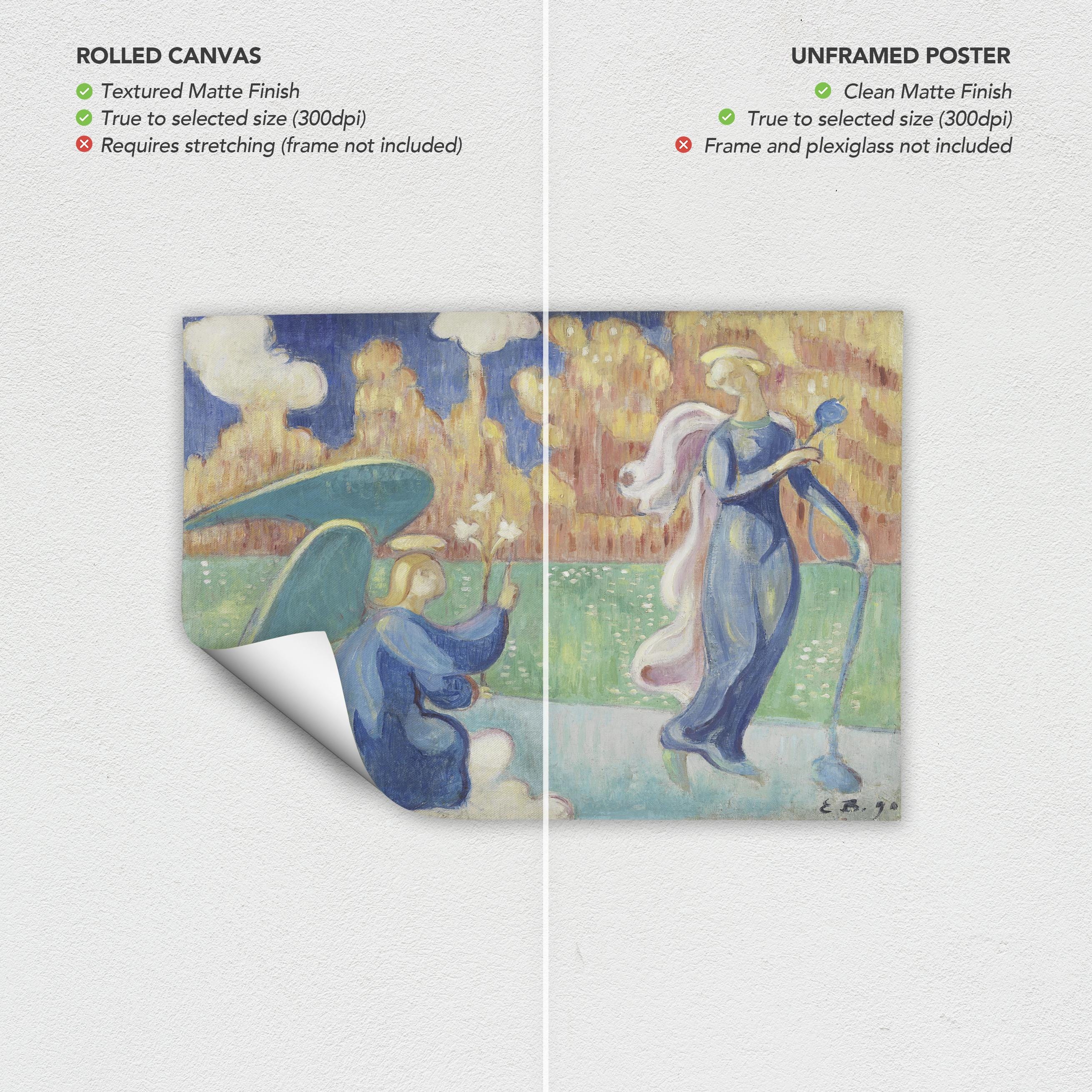 Emile Bernard L'annonciation 1890 Mid Century Canvas Art | Poster Print