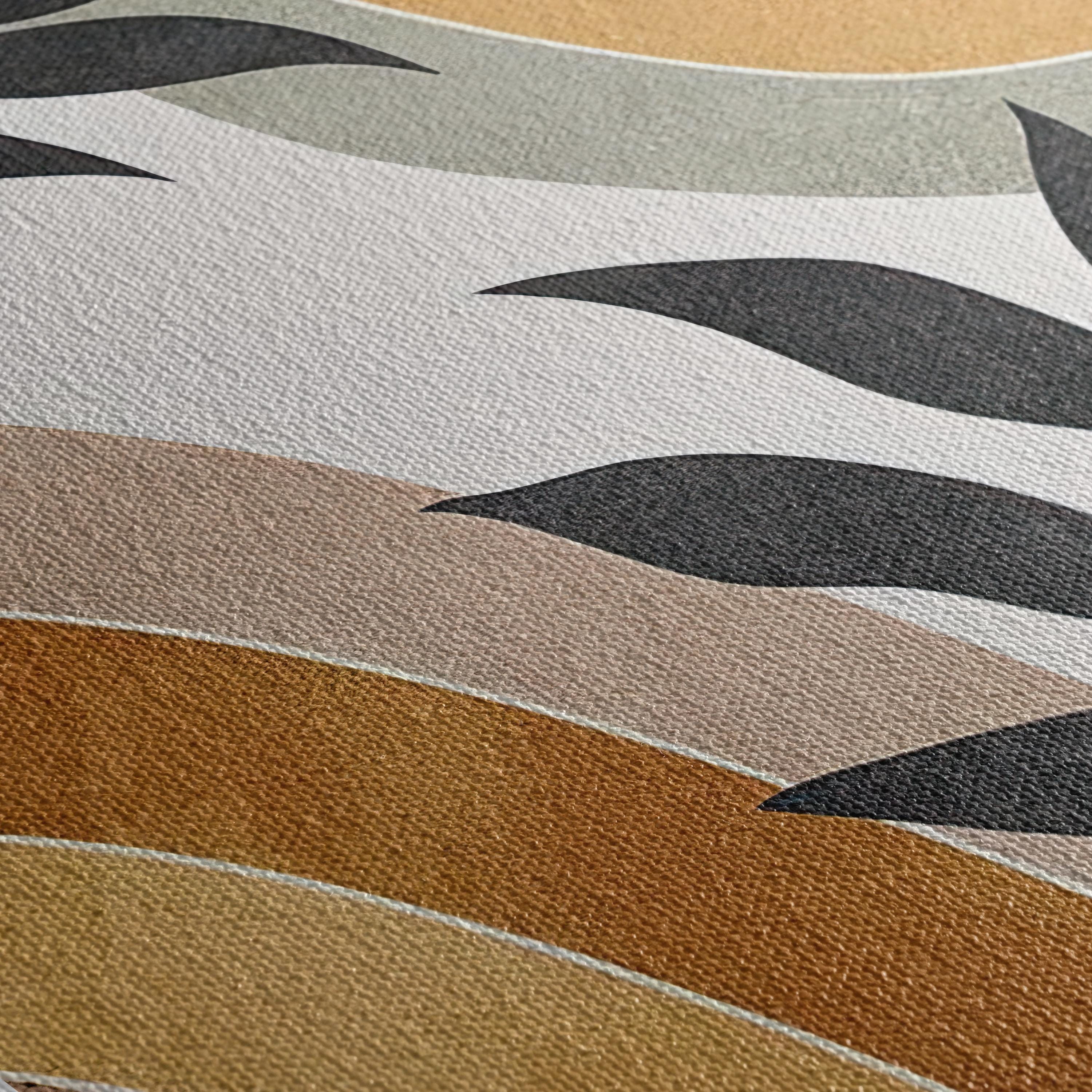 Poster Wall Art Set of 3 Prints | Geometric Sun Desert Plants Canvas | Mid Century Modern Boho