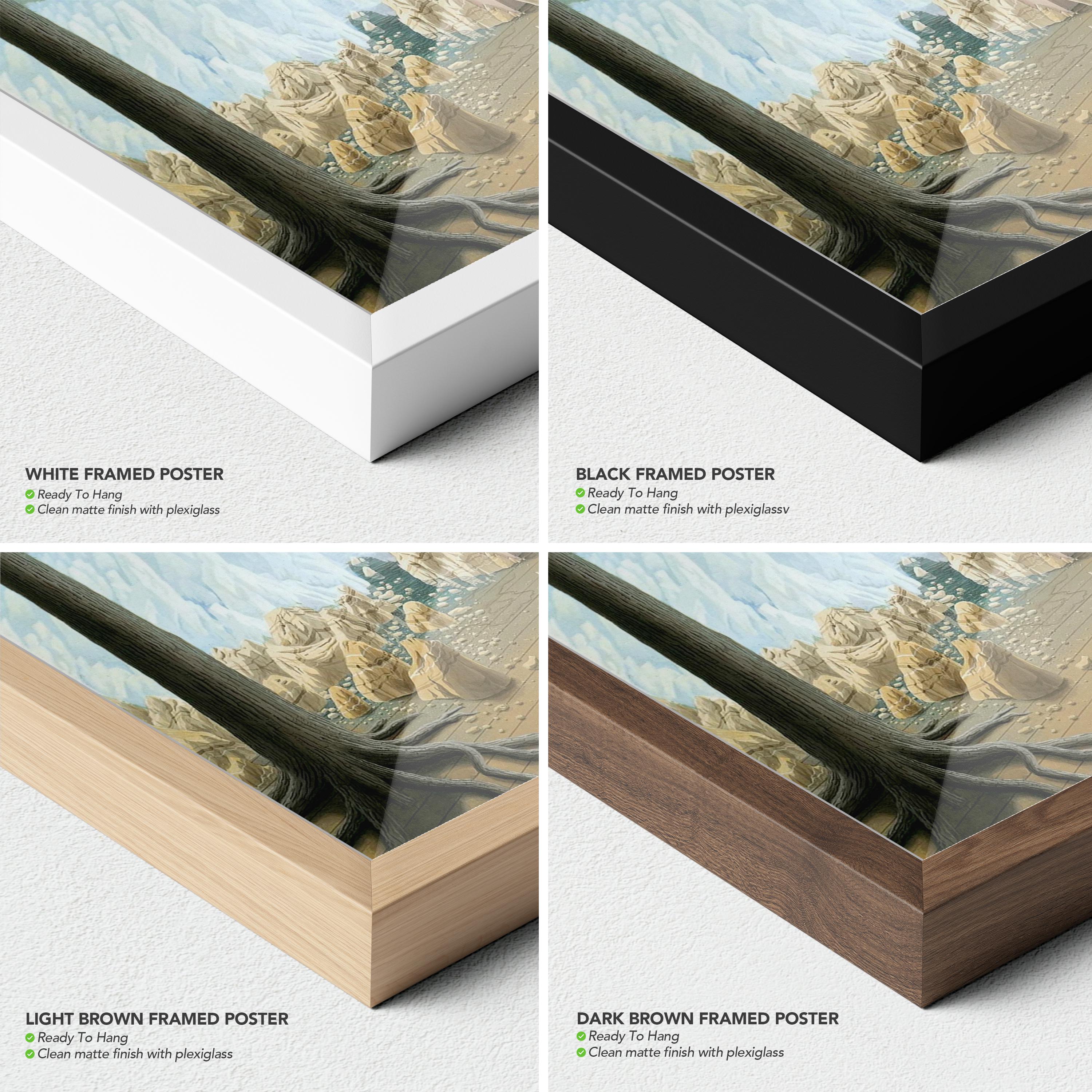 Between the Holes of Memory by Dominique Appia Canvas Wall Art | Poster Print Landscape Cubism