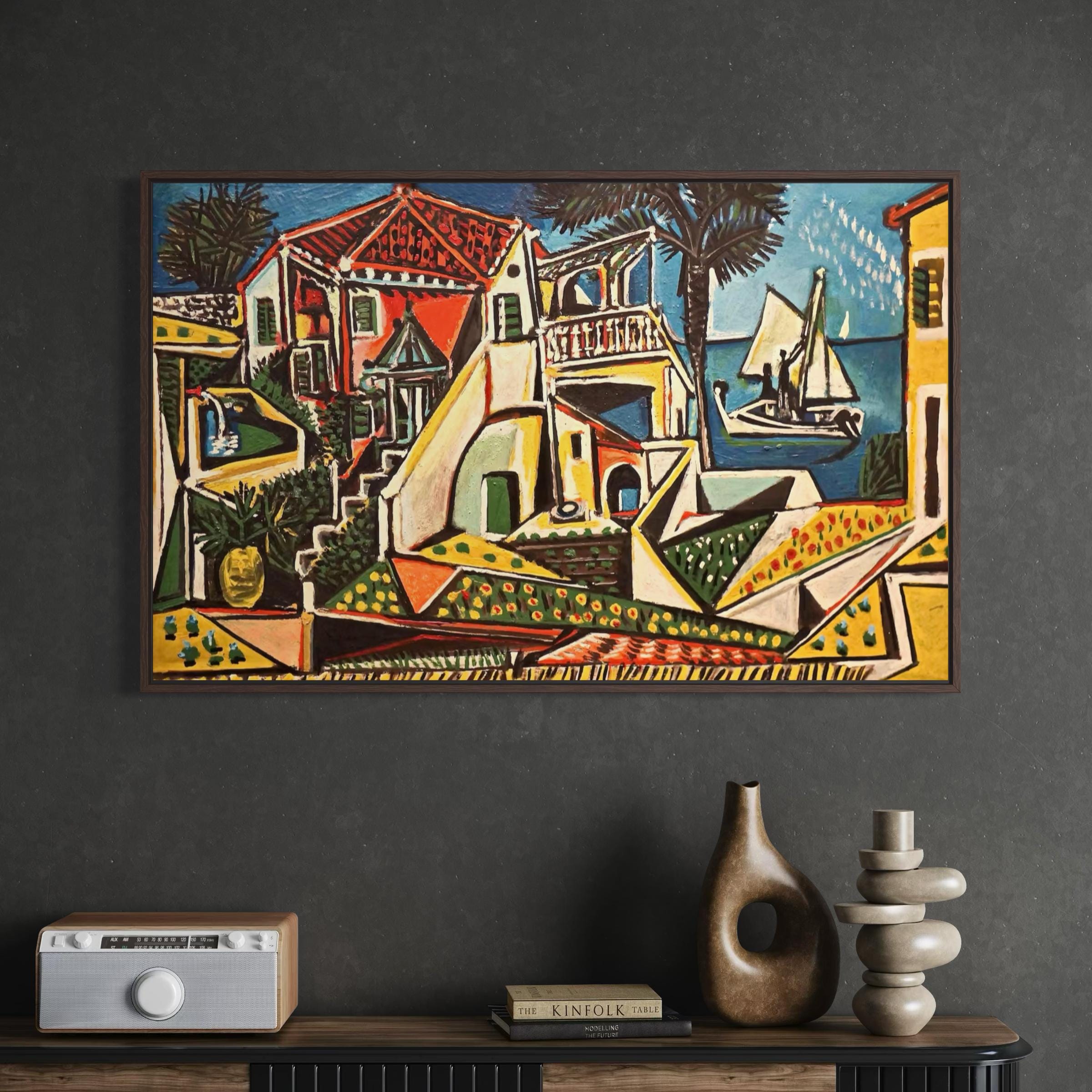 Pablo Picasso Mediterranean Canvas Wall Art | Cubism Poster Print Reproduction