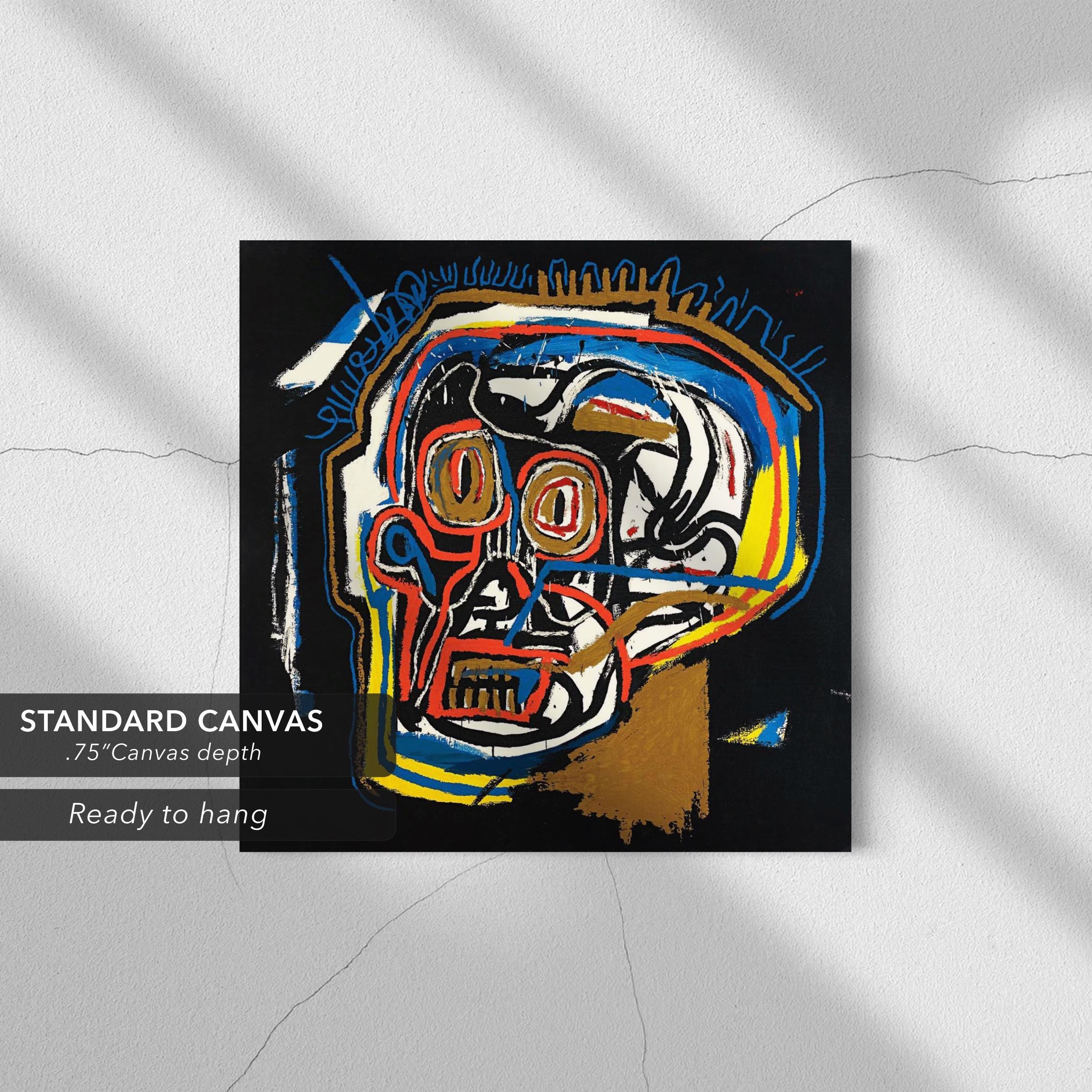Jean-Michel Basquiat Head | Abstract Canvas Art | Poster Print
