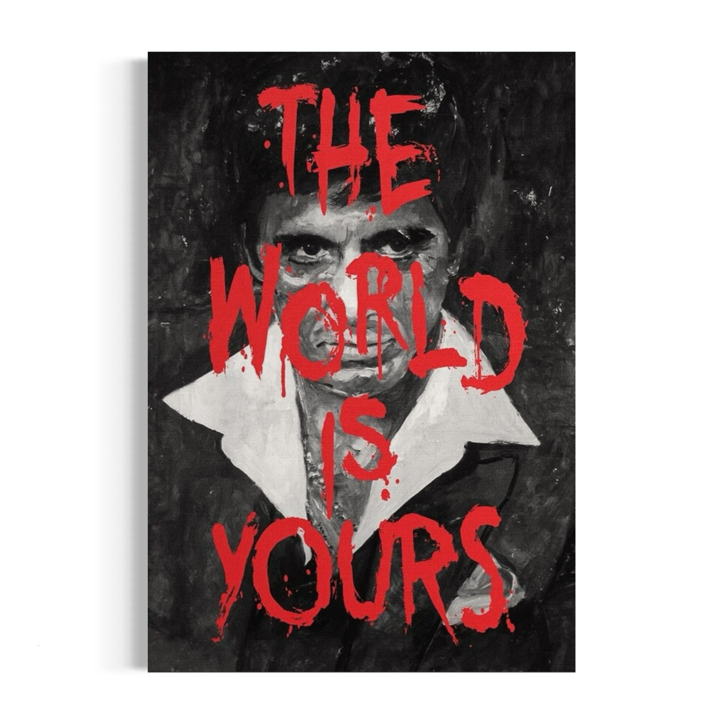 a poster with the words the world is yours