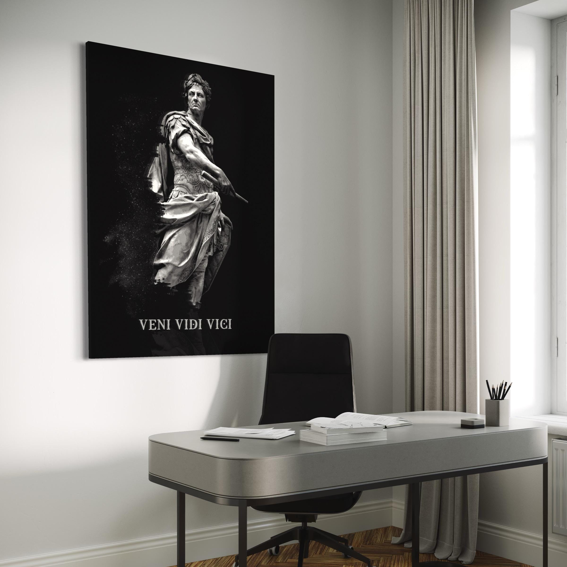 VENI VIDI VICI Julius Caesar | Historical Canvas Art | Poster Print