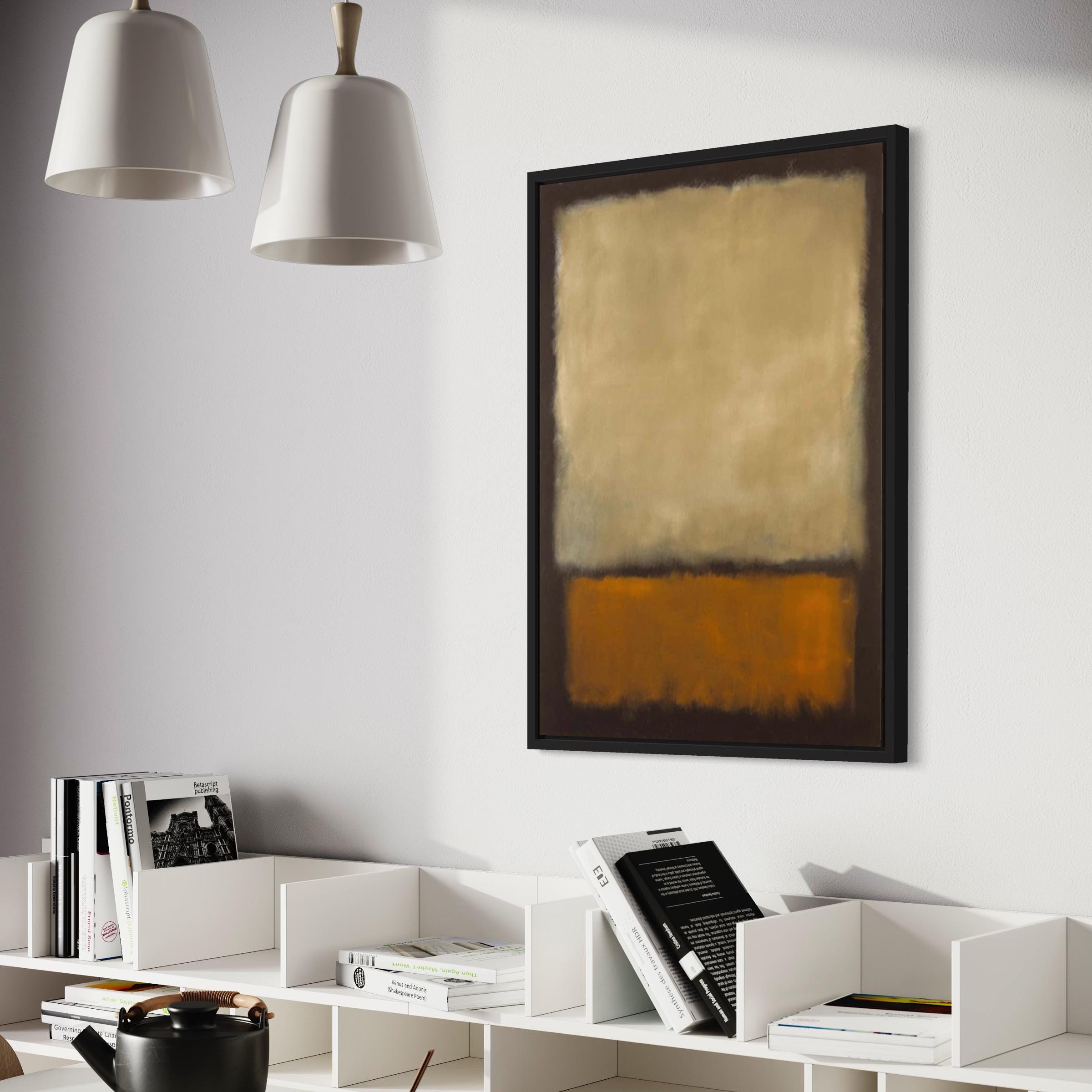 No. 7 (1963) Mark Rothko | Dark Brown, Gray, Orange Abstract Canvas Art | Poster Print