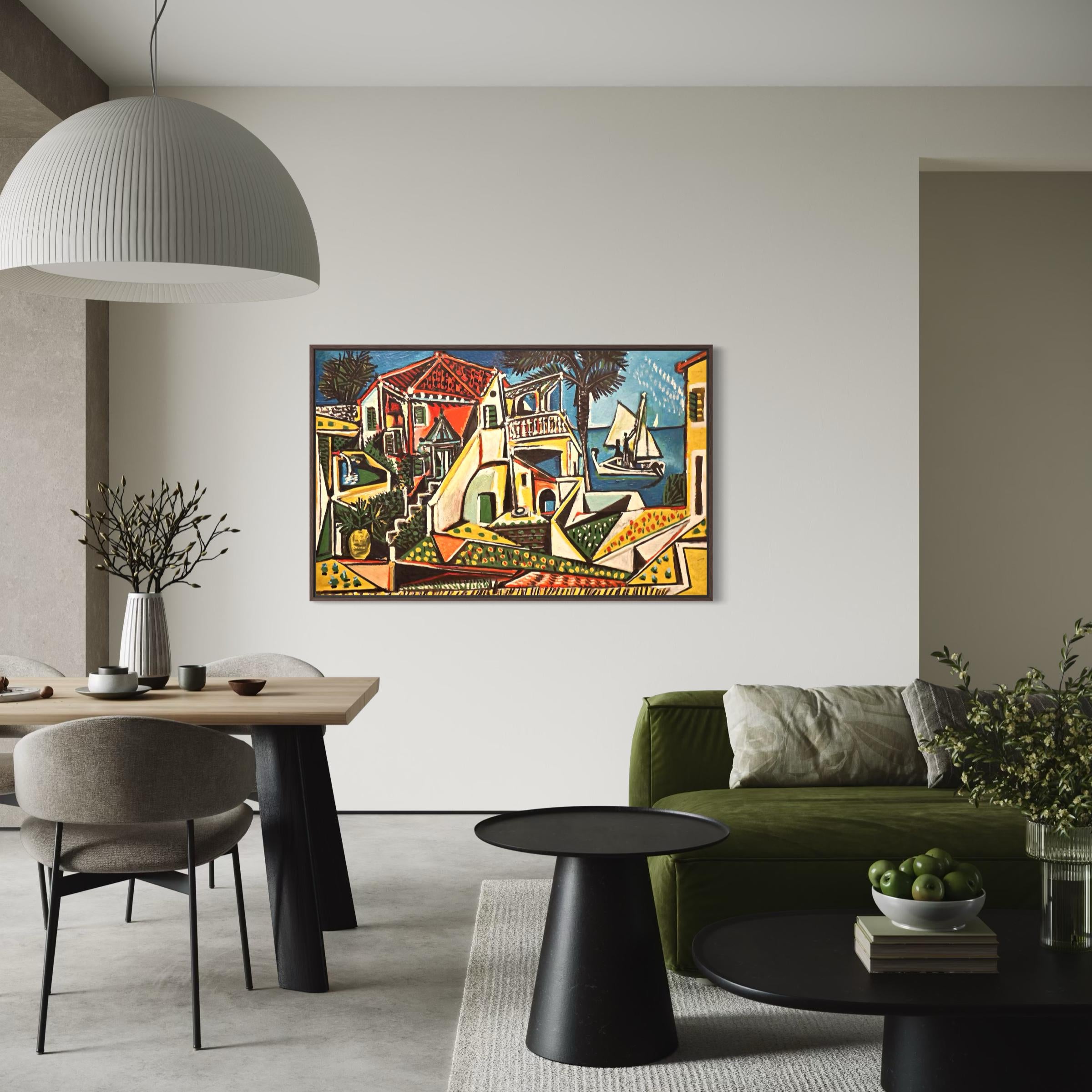 Pablo Picasso Mediterranean Canvas Wall Art | Cubism Poster Print Reproduction