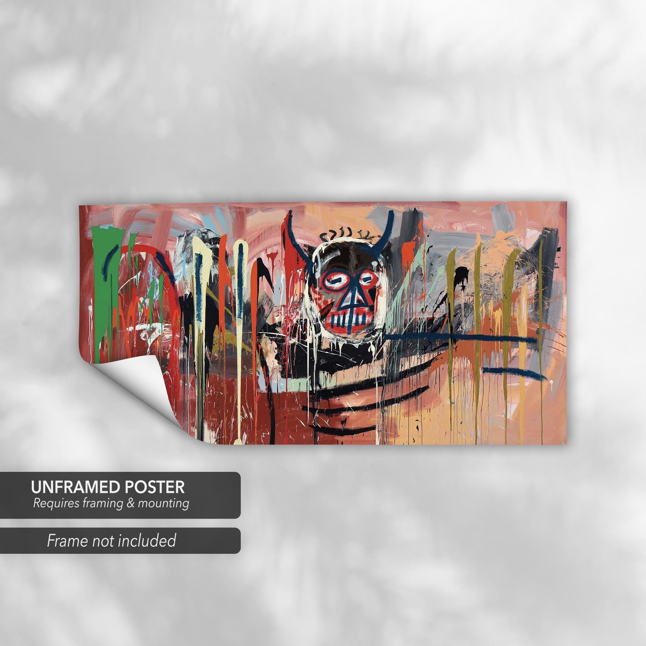 Jean-Michel Basquiat Untitled 1982 | Abstract Canvas Art | Poster Print