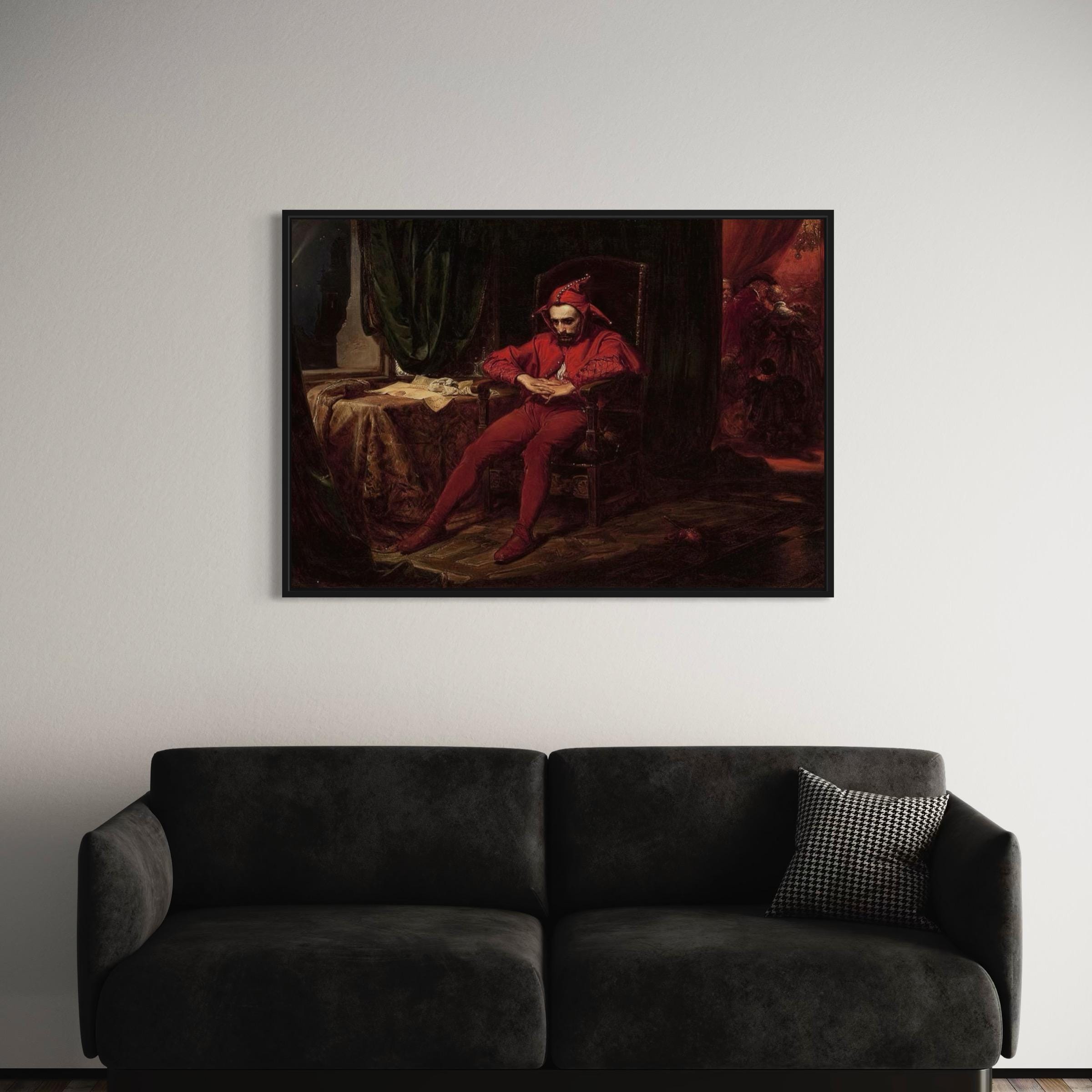 Sad Jester by Jan Matejko | Classic Clown | Vintage Old Master Canvas Art | Poster Print