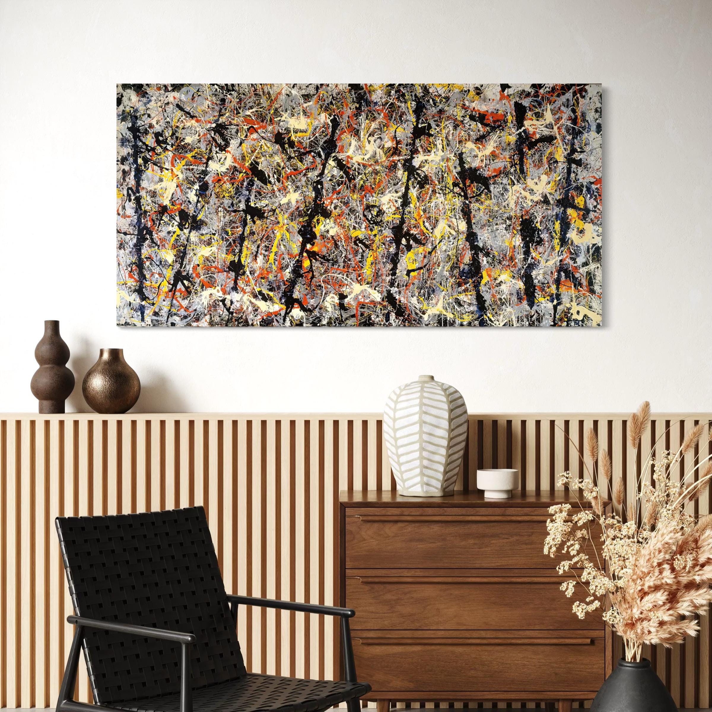Blue Poles by Jackson Pollock Canvas Art | Poster Print | Number 11 Modern Art Decor