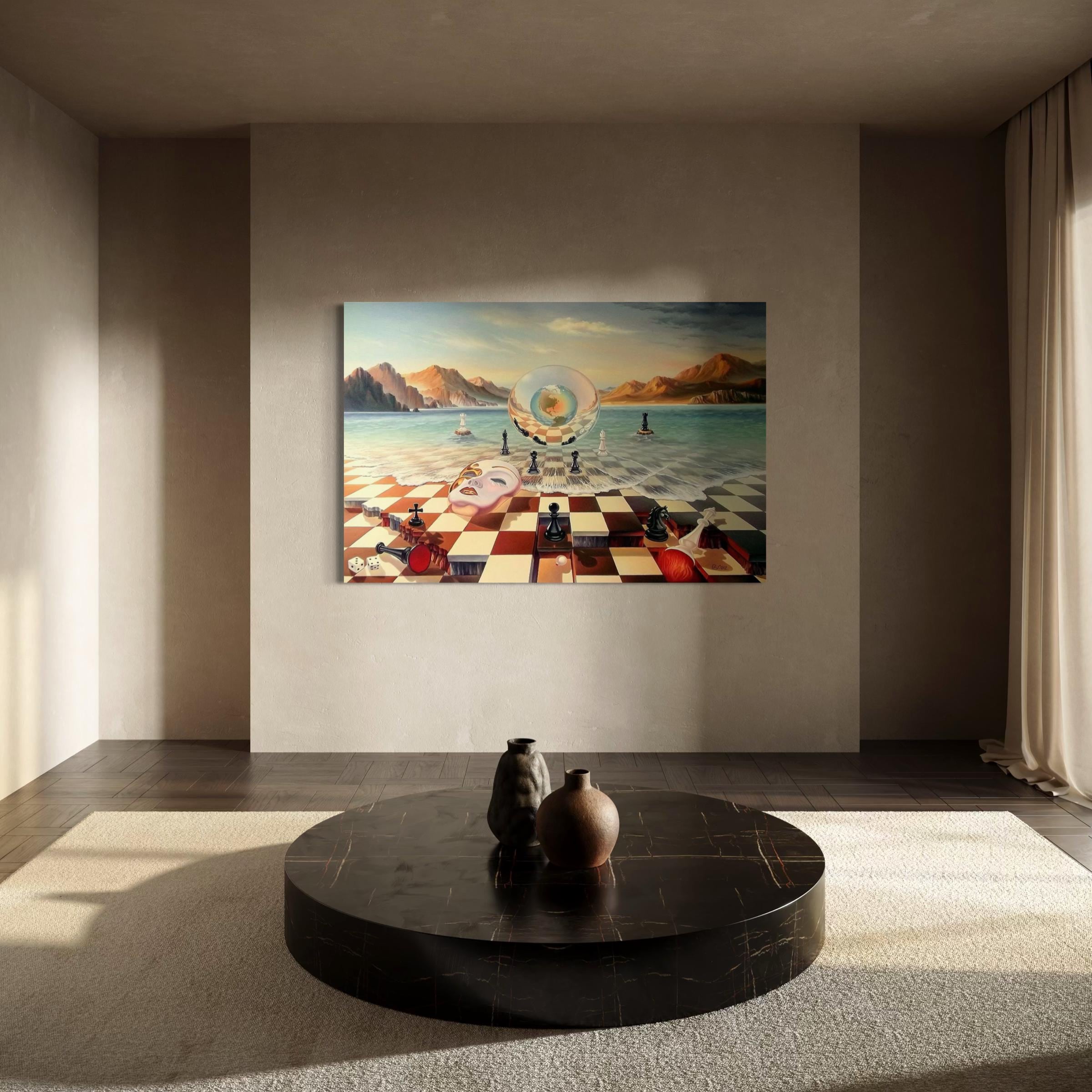 Salvador Dali Chess Poster Print | Surrealism Canvas Wall Art