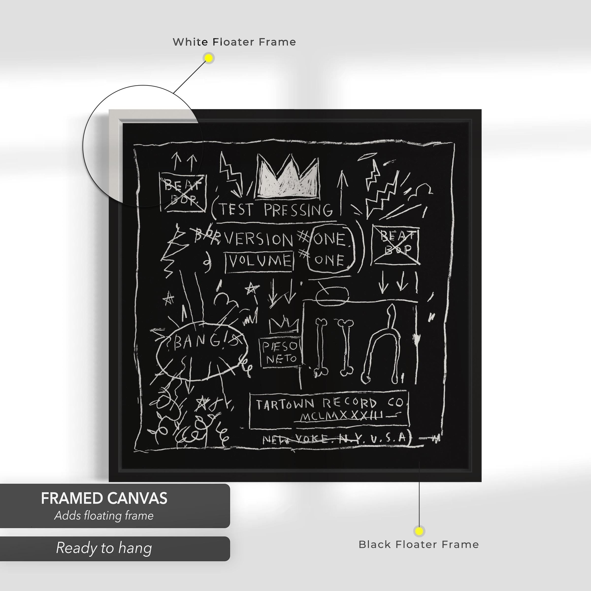 Jean-Michel Basquiat Beat Bop | Rammellzee K-Rob Cover Canvas Art | Poster Print