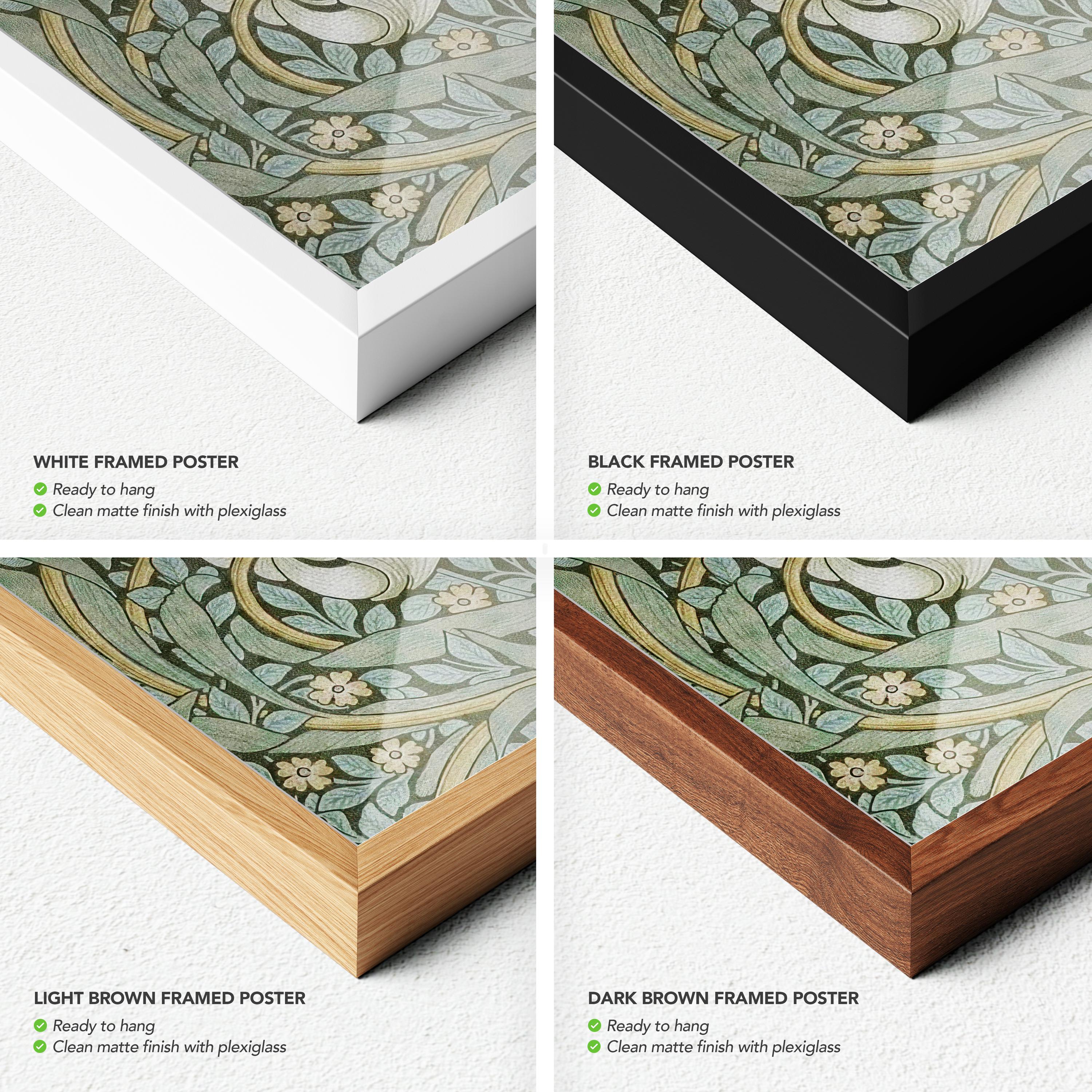 William Morris Pimpernel Botanical Set of 3 Canvas | Poster Prints | Vintage Floral Sage Green