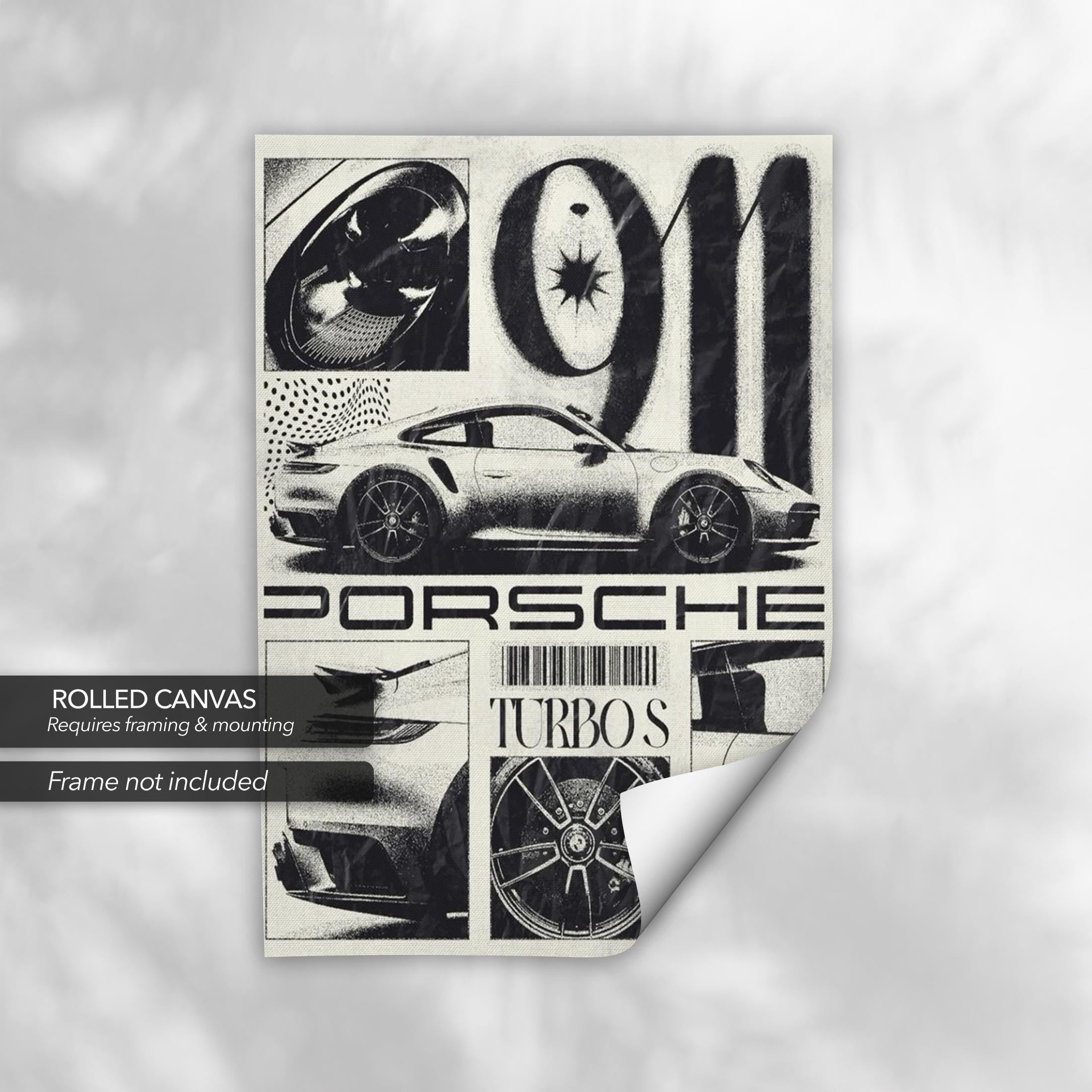 Porsche 911 Turbo S Sports Car | Automotive Photo Canvas Art | Poster Print