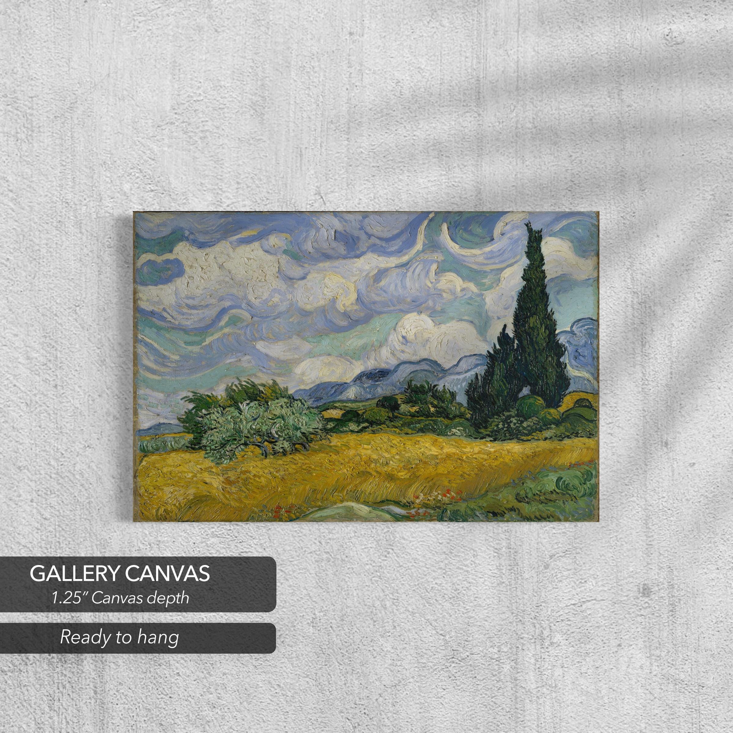 Wheat Field with Cypresses by Vincent van Gogh Canvas Art | Poster Print