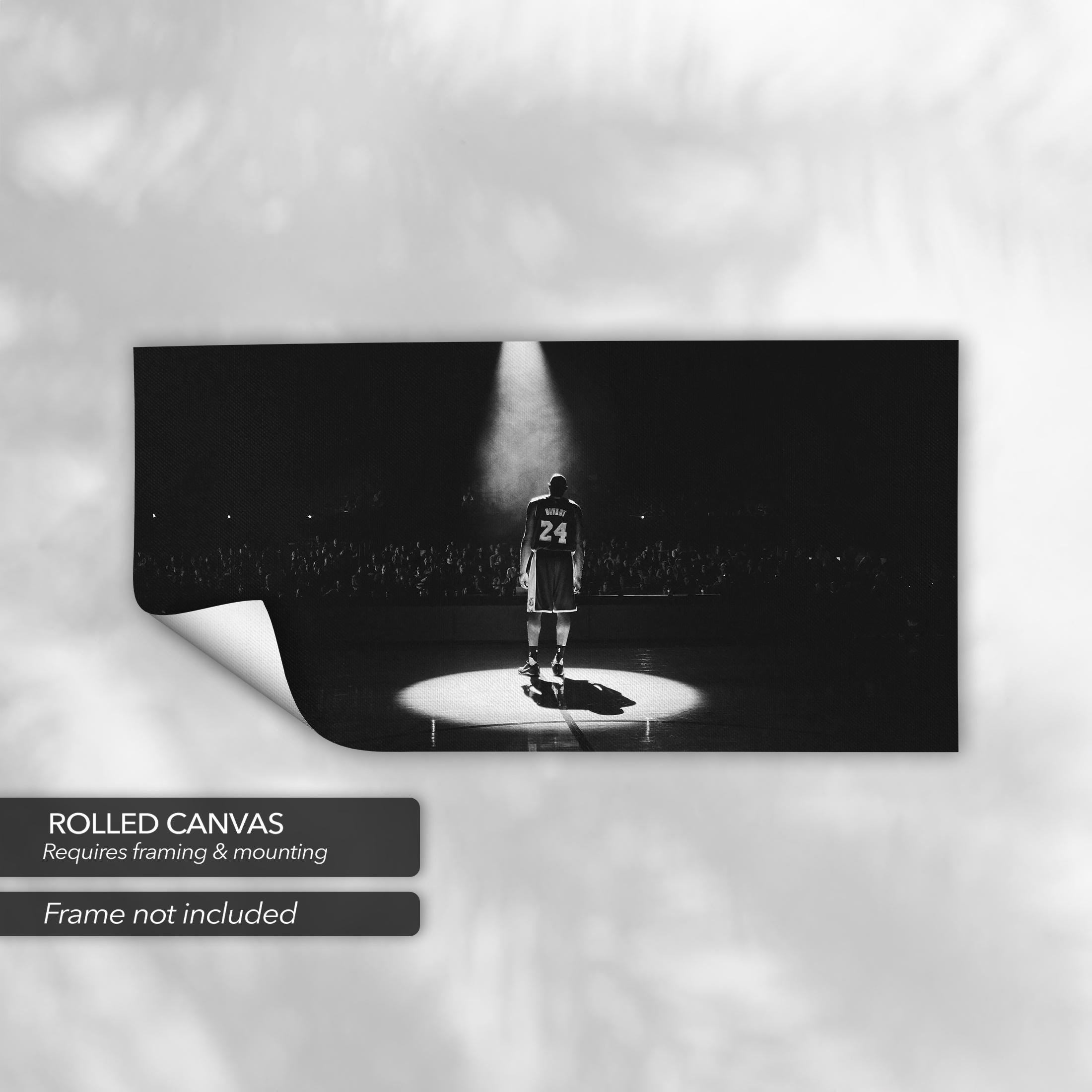 Kobe Bryant Tribute Iconic Spotlight Moment | Basketball Canvas Art | Poster Print