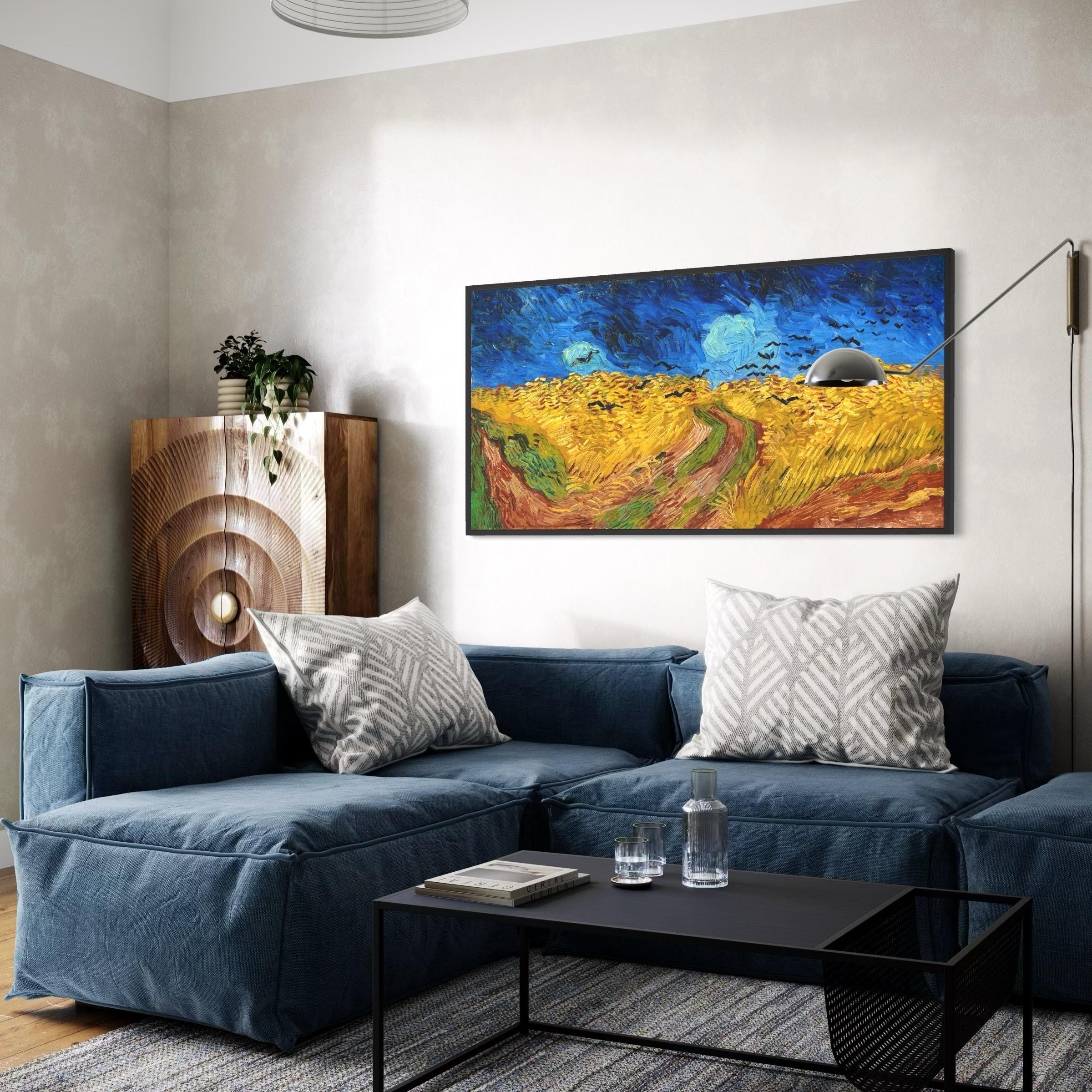 Wheatfield with Crows Canvas Art | Van Gogh Landscape Print, Dramatic Wall Decor