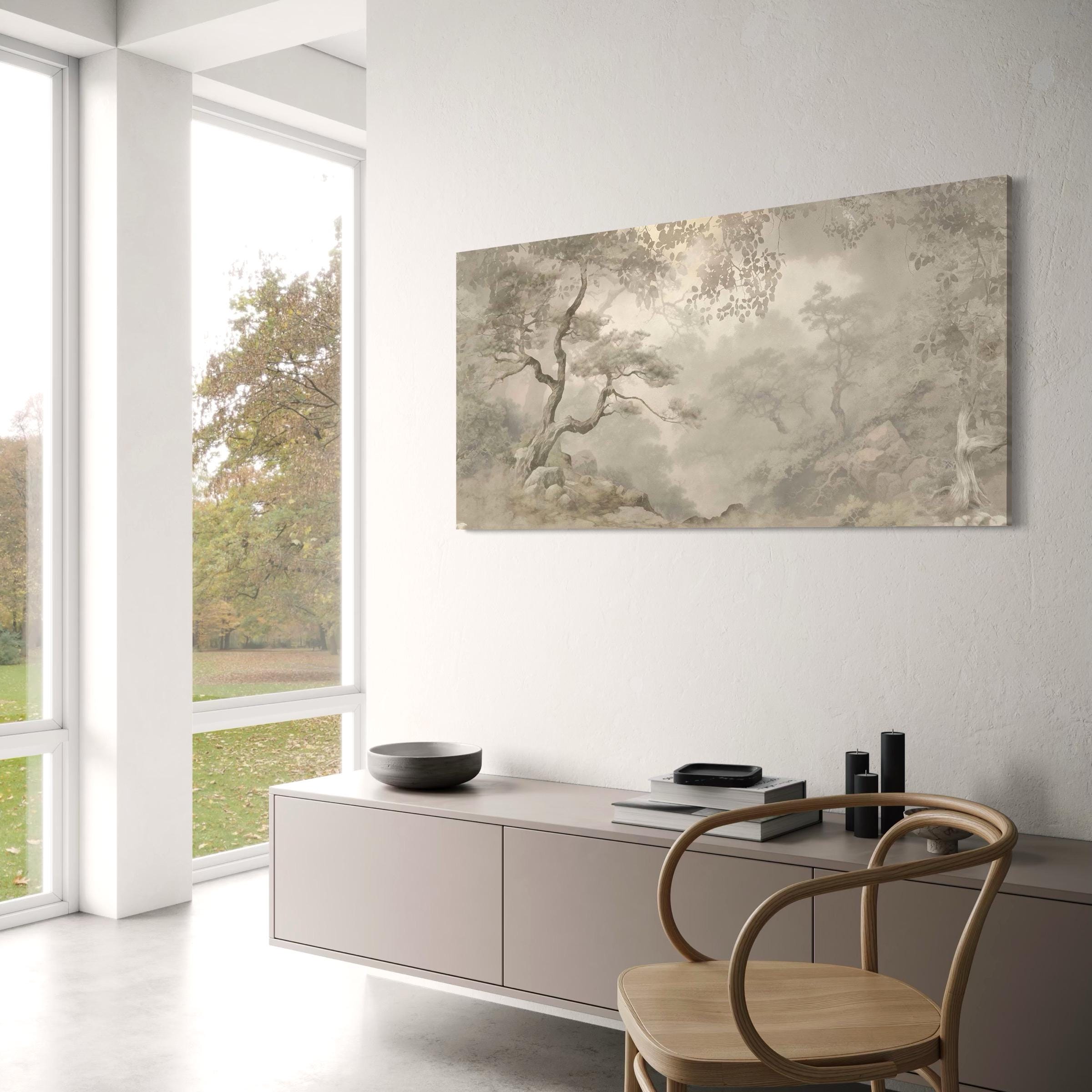 Mid Century Modern Wall Art Canvas | Poster Print | Alexander Behang Abstract Landscape