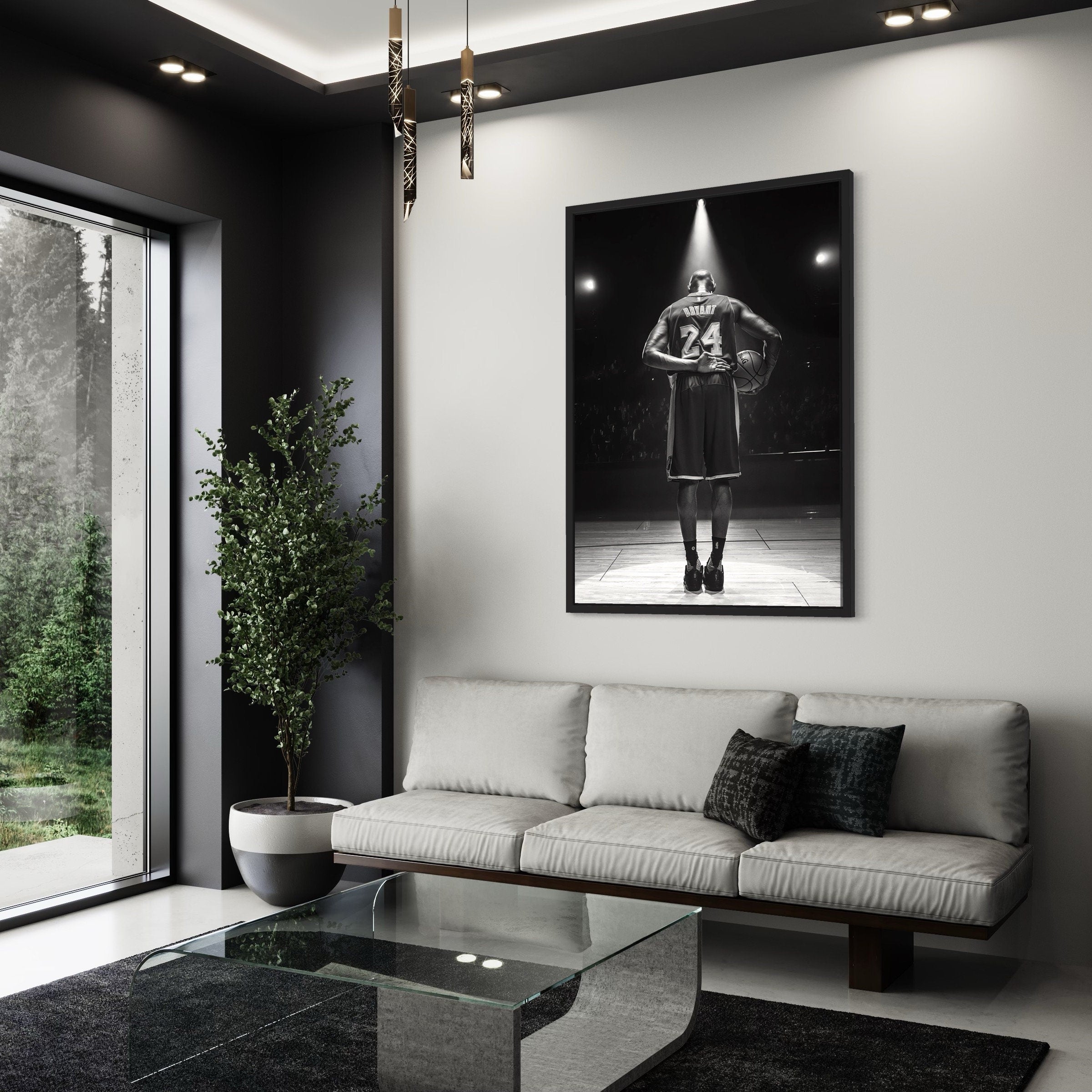 Legendary Kobe Bryant Mamba 24 | Basketball NBA Canvas Art | Poster Print