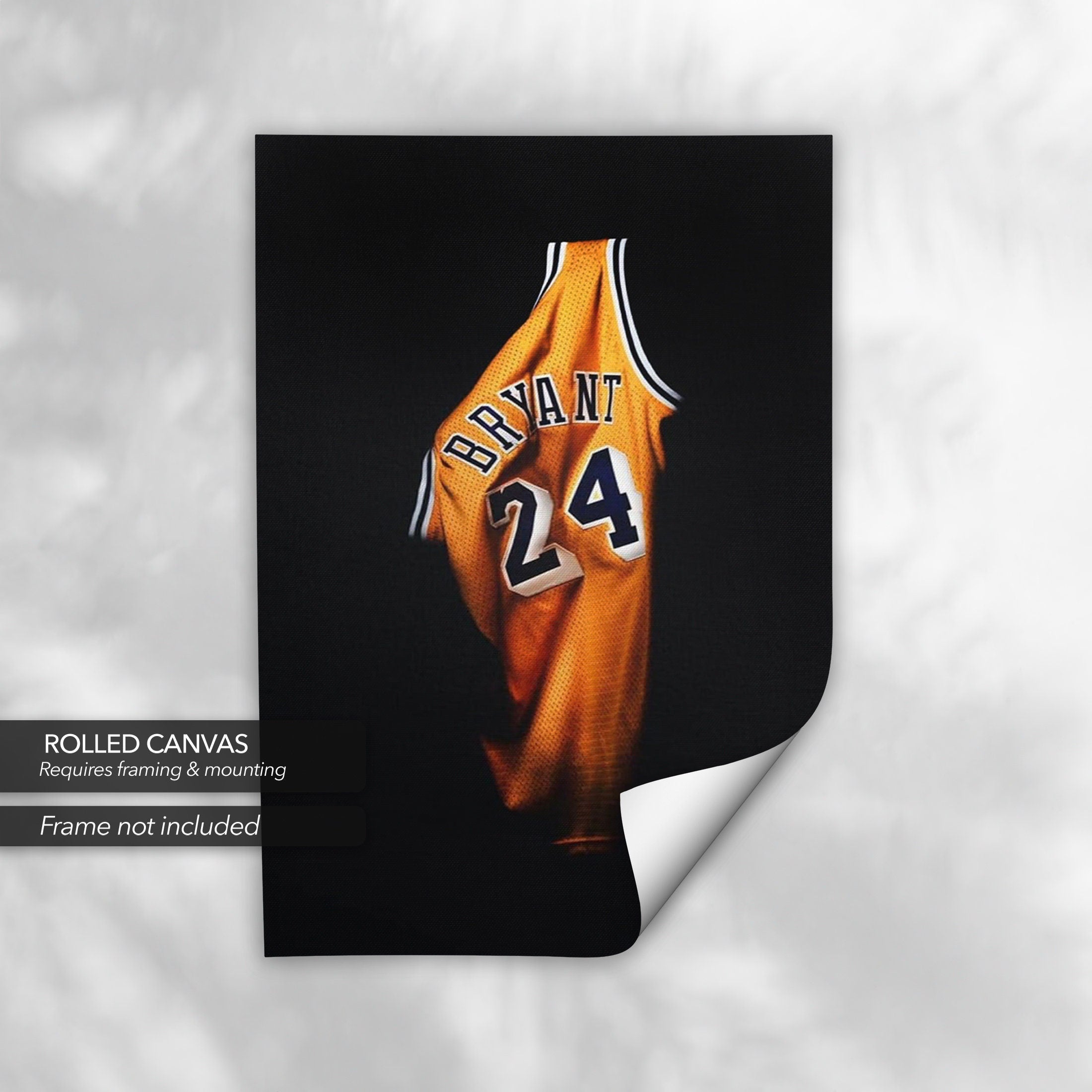 Kobe Bryant Jersey | Iconic #24 Lakers | Basketball Fans Canvas Wall Art | Poster Print