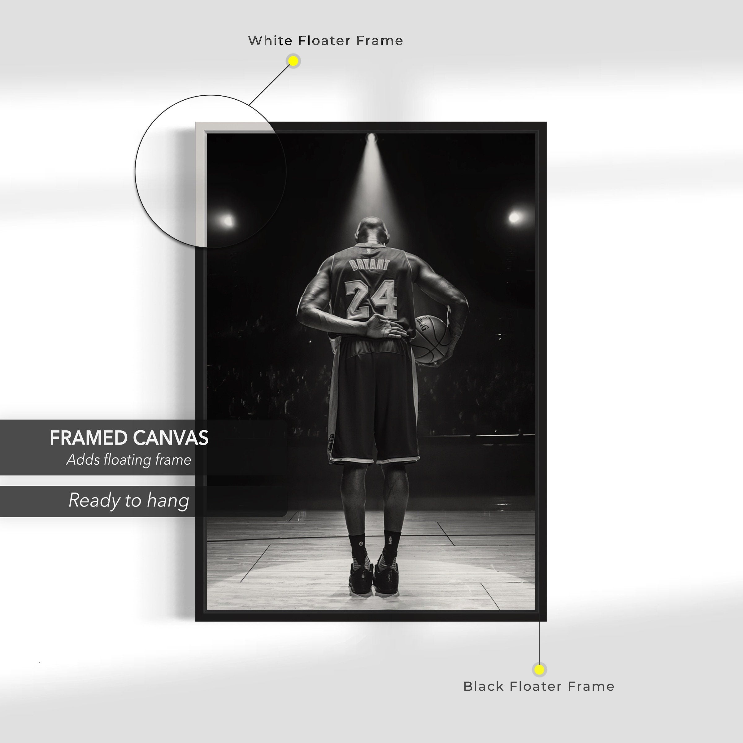 Legendary Kobe Bryant Mamba 24 | Basketball NBA Canvas Art | Poster Print