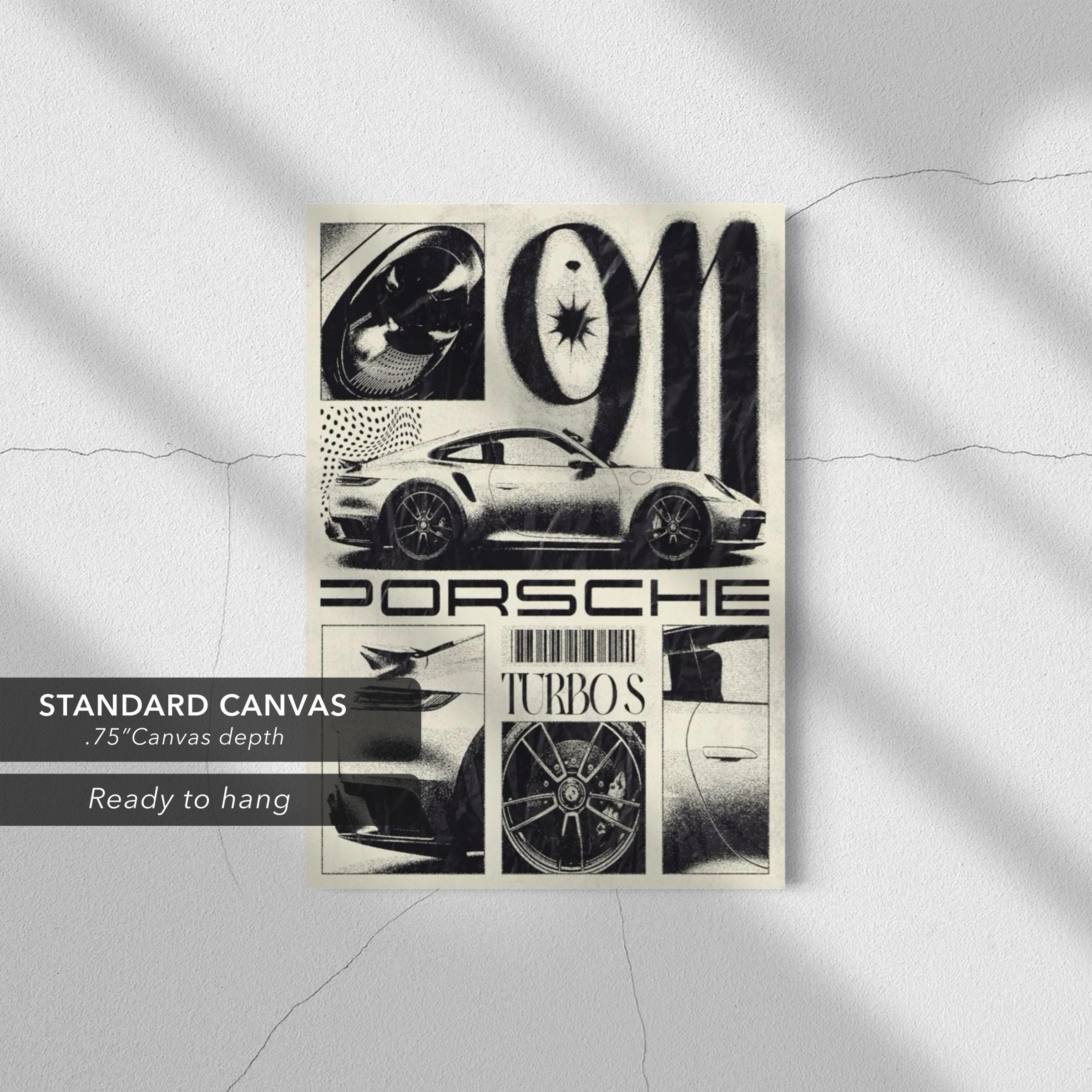 Porsche 911 Turbo S Sports Car | Automotive Photo Canvas Art | Poster Print