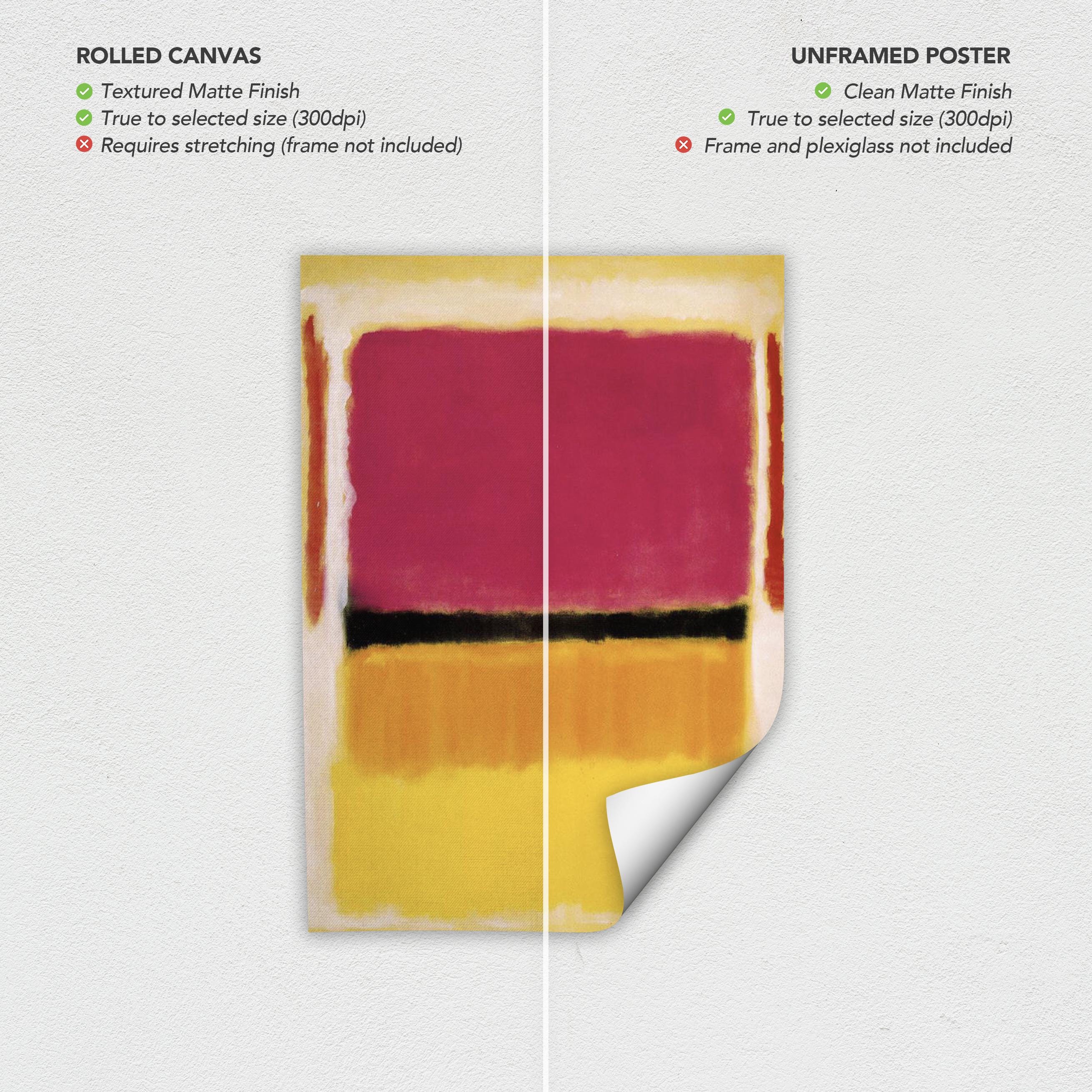 Mark Rothko Violet, Black, Orange, Yellow Abstract Canvas Wall Art | Poster Print