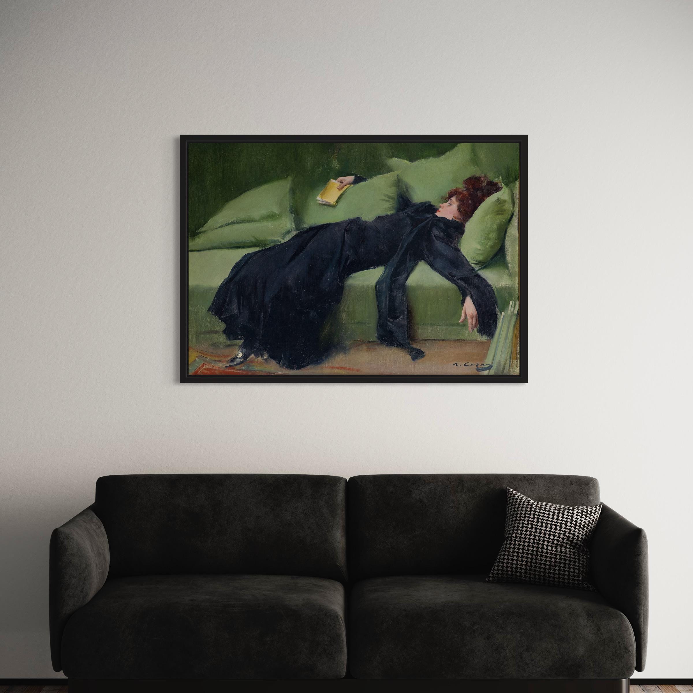 Decadent Young Woman After the Dance by Ramon Casas | Canvas Wall Art | Poster Print