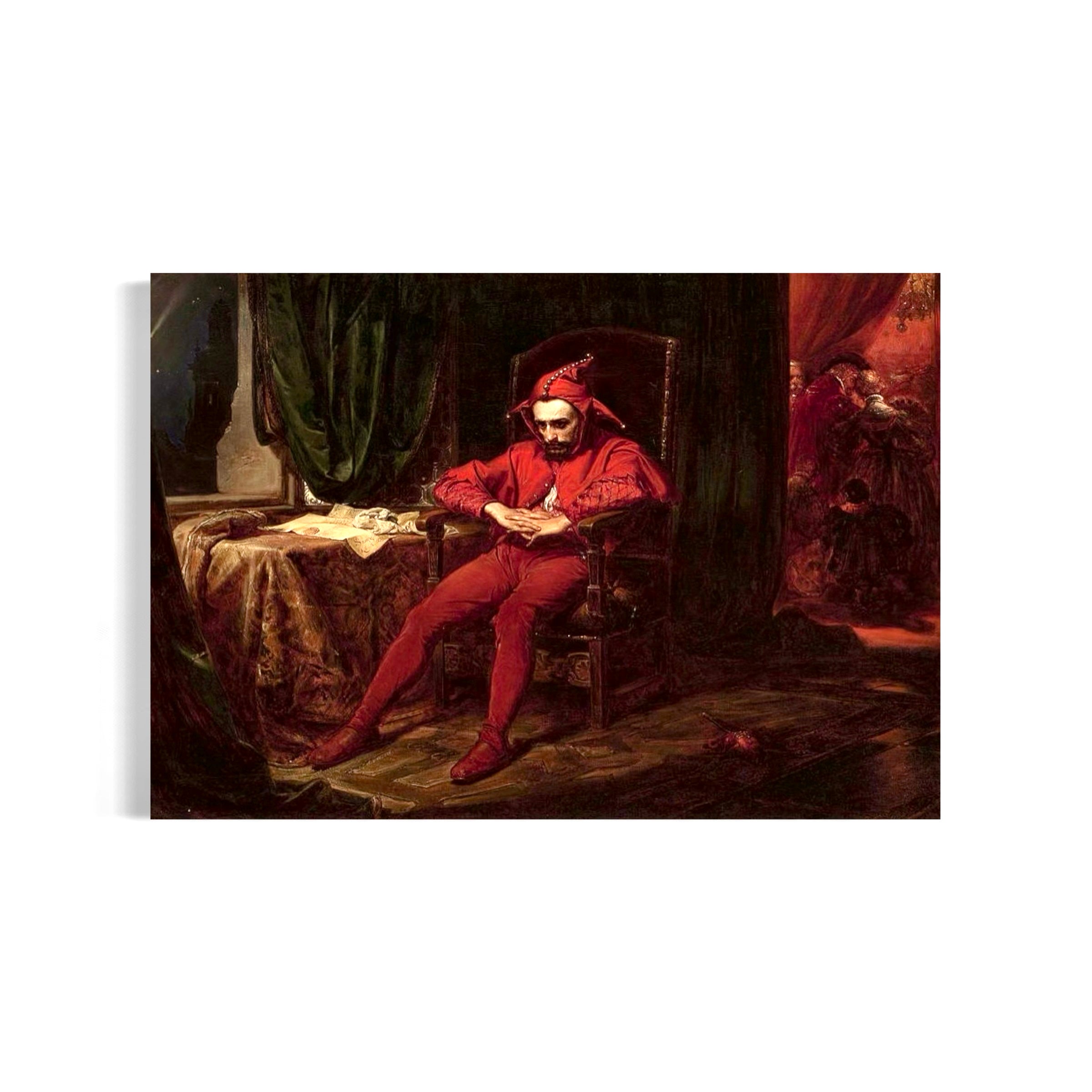 Sad Jester by Jan Matejko | Classic Clown | Vintage Old Master Canvas Art | Poster Print