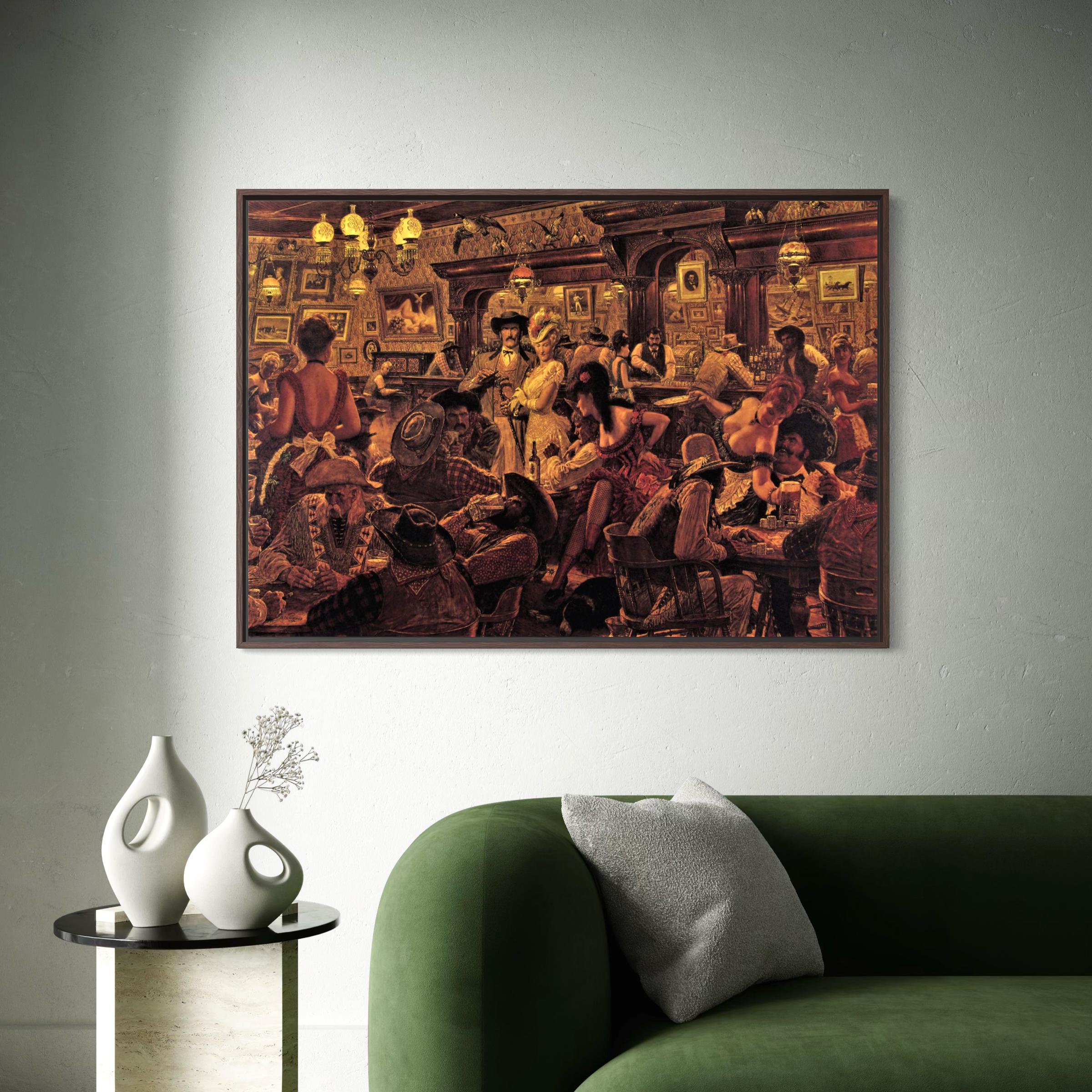Winners & Losers Canvas Wall Art | Western Poster Print | Arnold Friberg American Cowboy