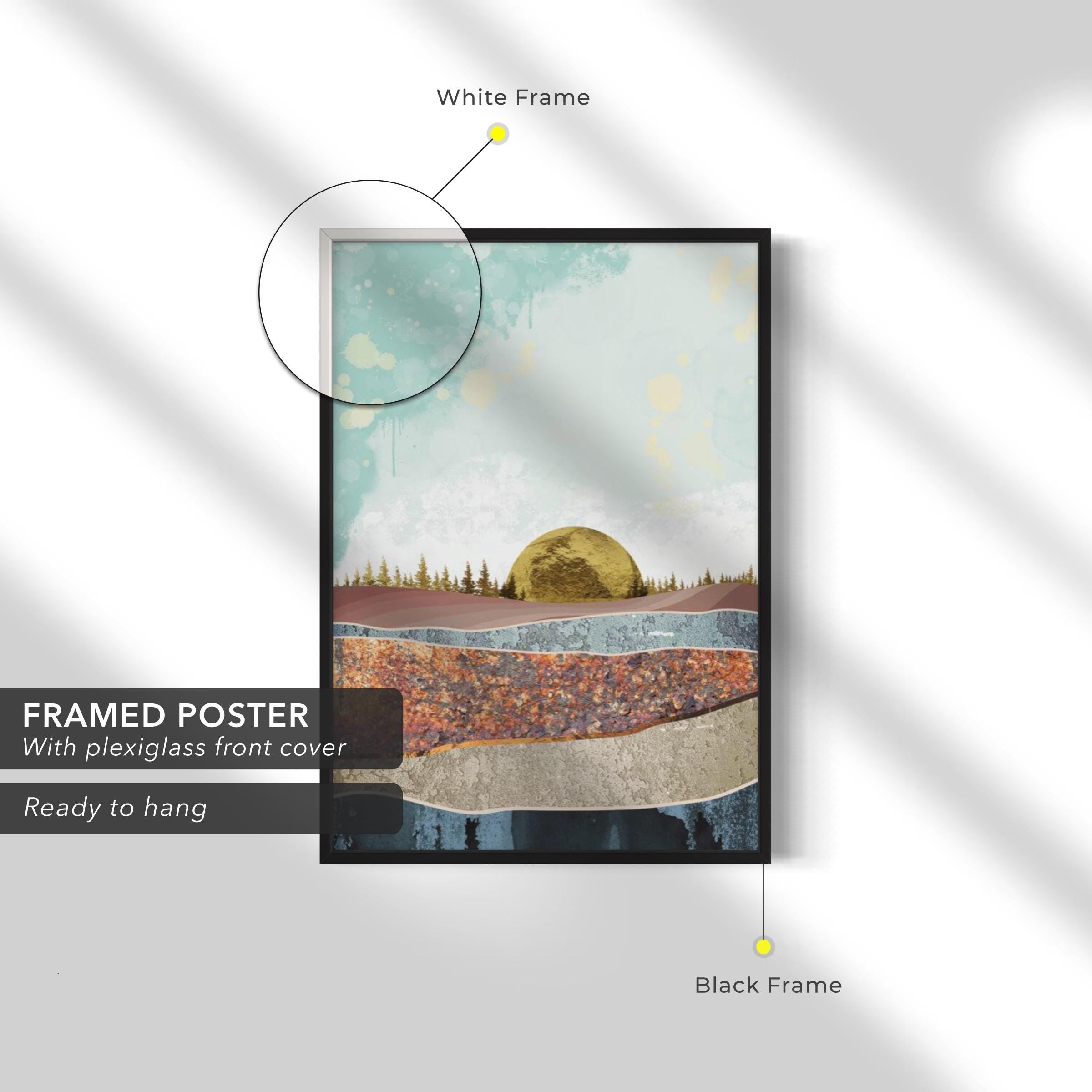 Abstract Forest Set of 3 Modern Landscape Poster Prints | Canvas Wall Art