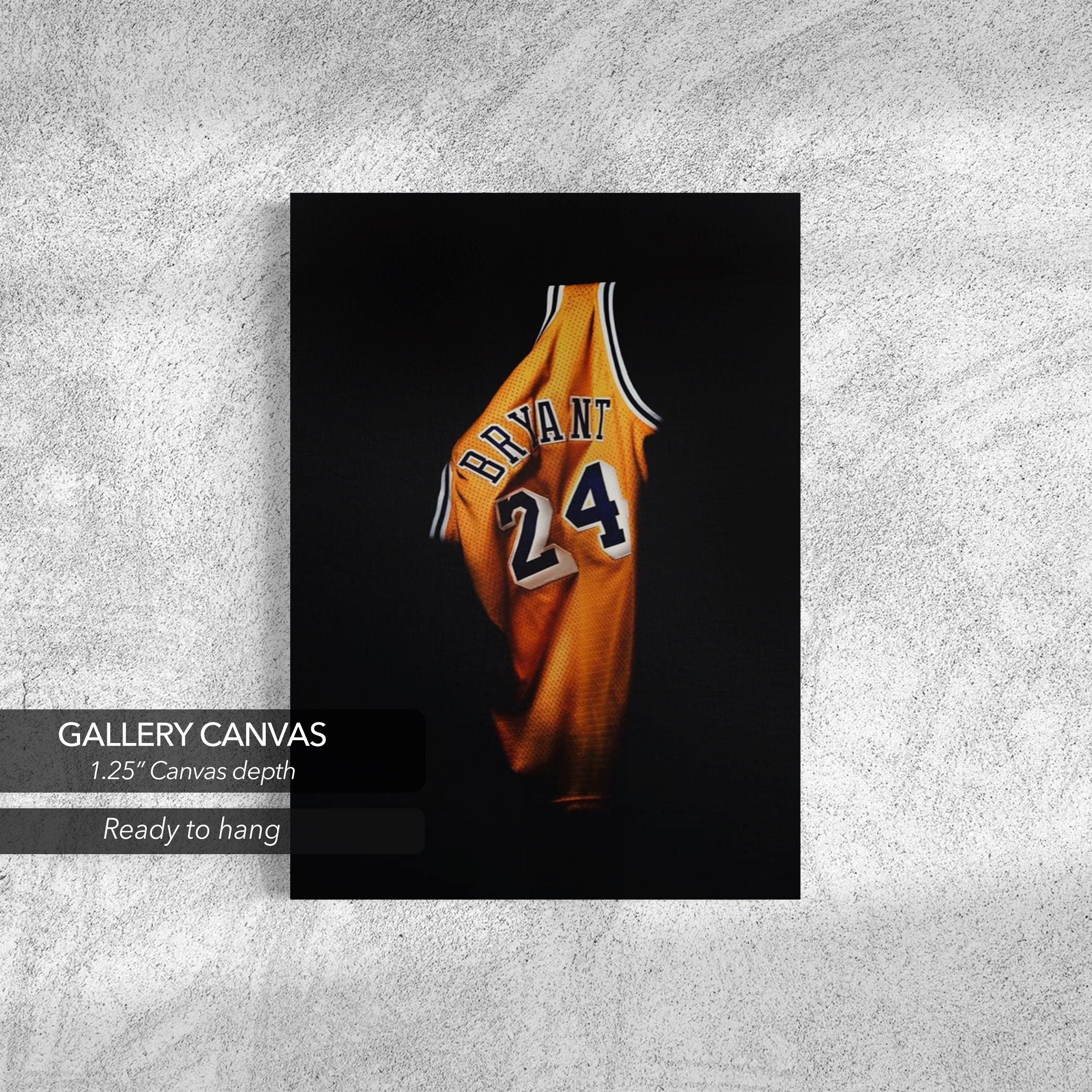 Kobe Bryant Jersey | Iconic #24 Lakers | Basketball Fans Canvas Wall Art | Poster Print