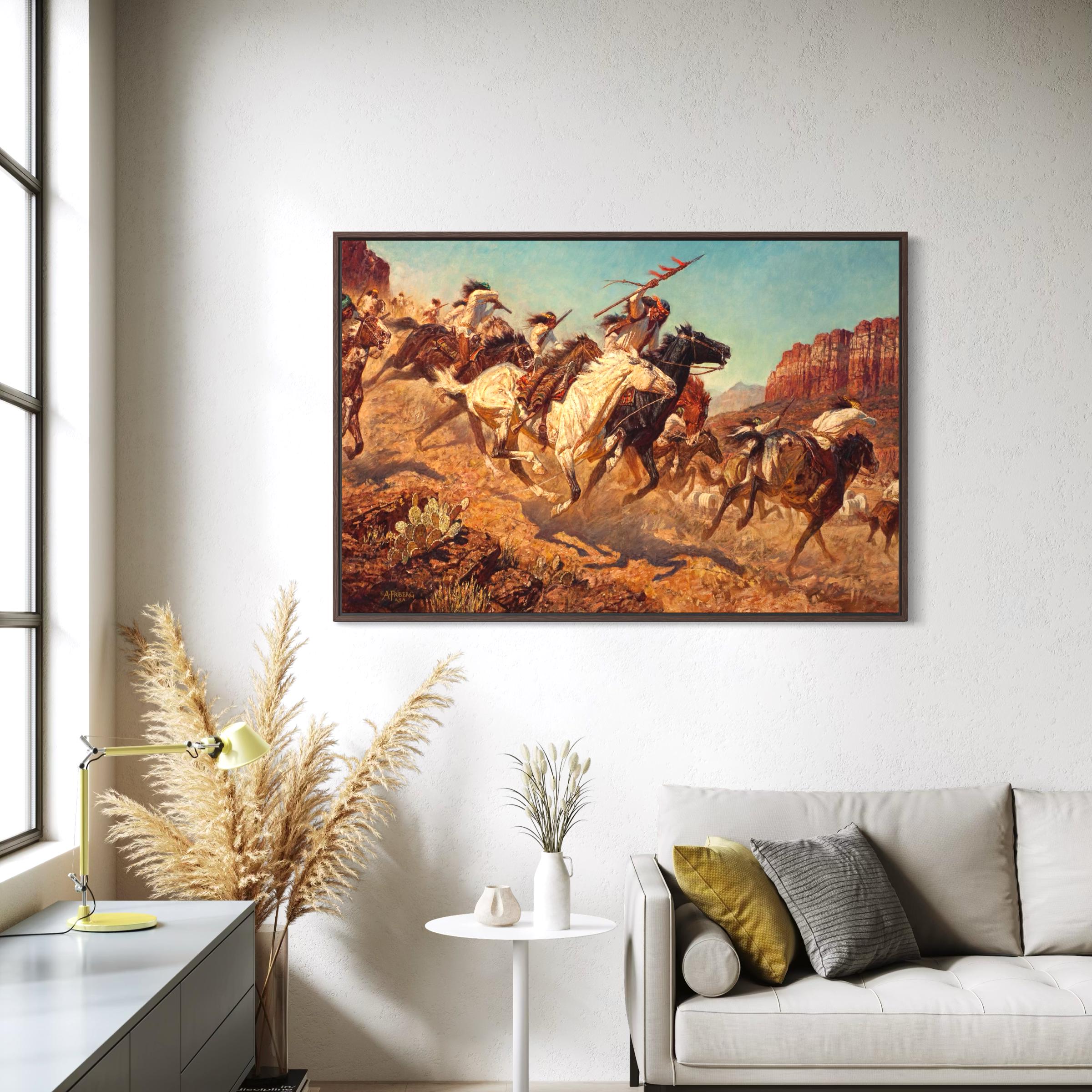 Arnold Friberg One Down Canvas Wall Art | Western Cowboy Poster Print | Vintage Americana Horse