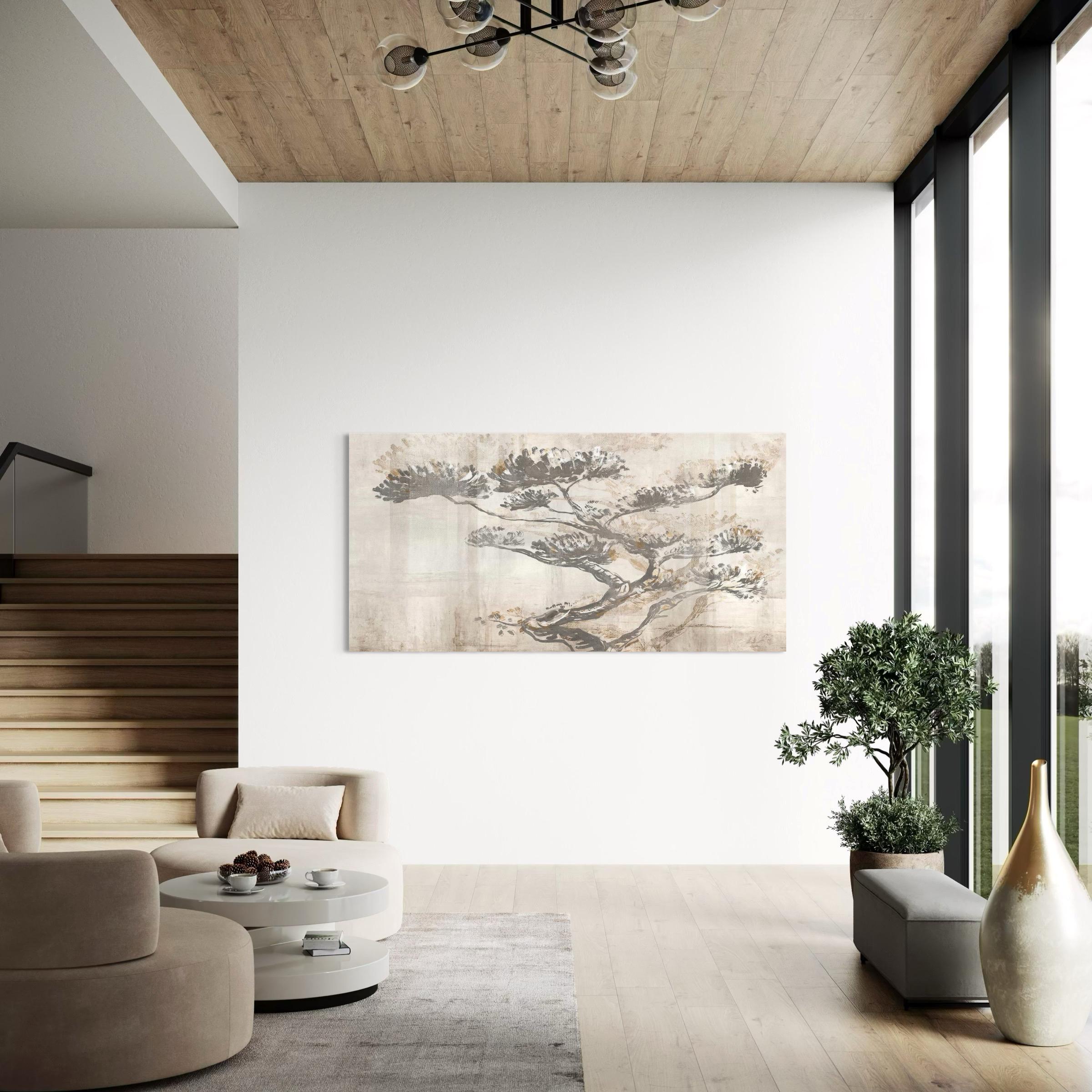Mid Century Modern Canvas | Poster Print Wall Art | Igen Abstract Landscape Neutral Art