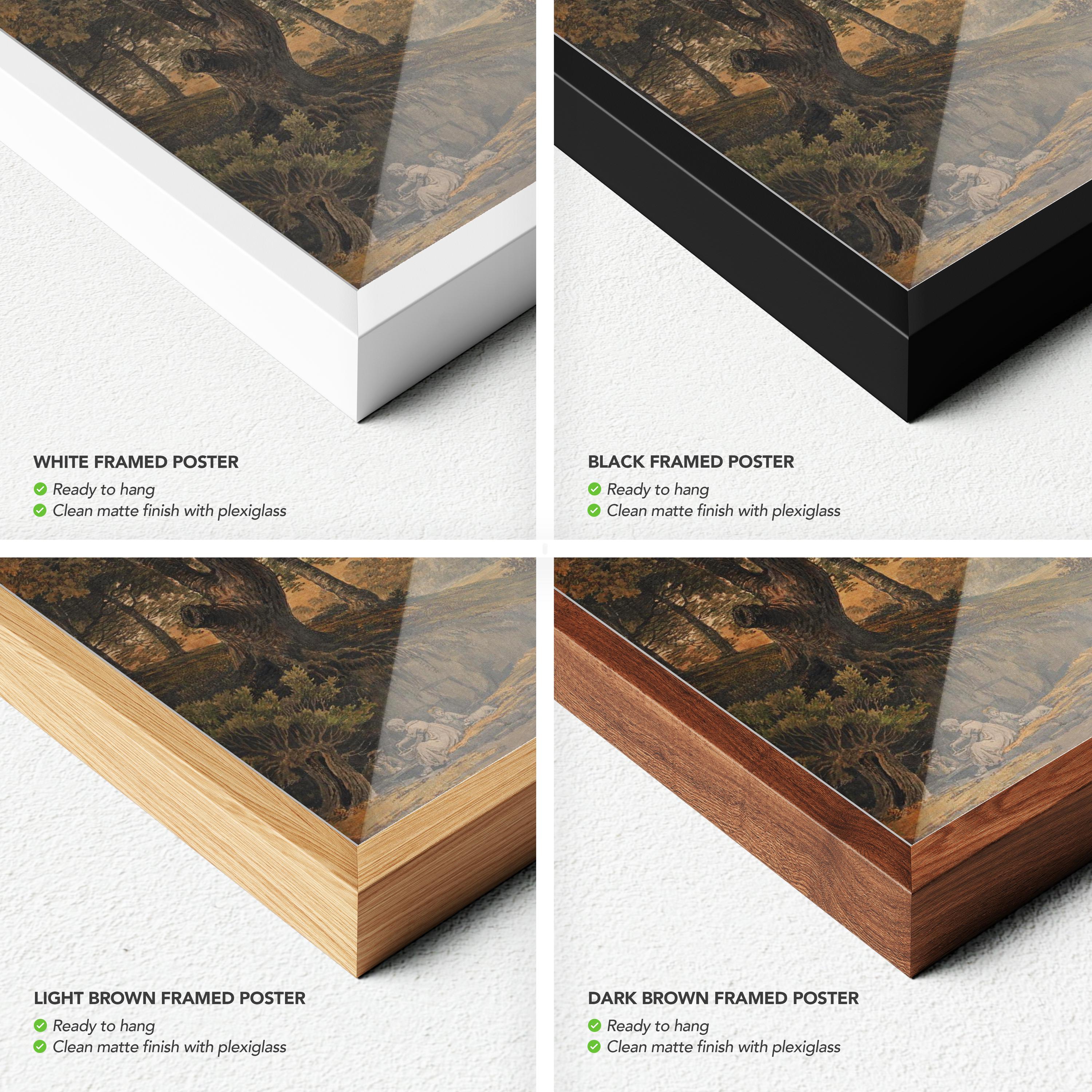Pastoral Countryside Landscape Poster Print | Canvas Wall Art | Extensive Wooded Forest Trees