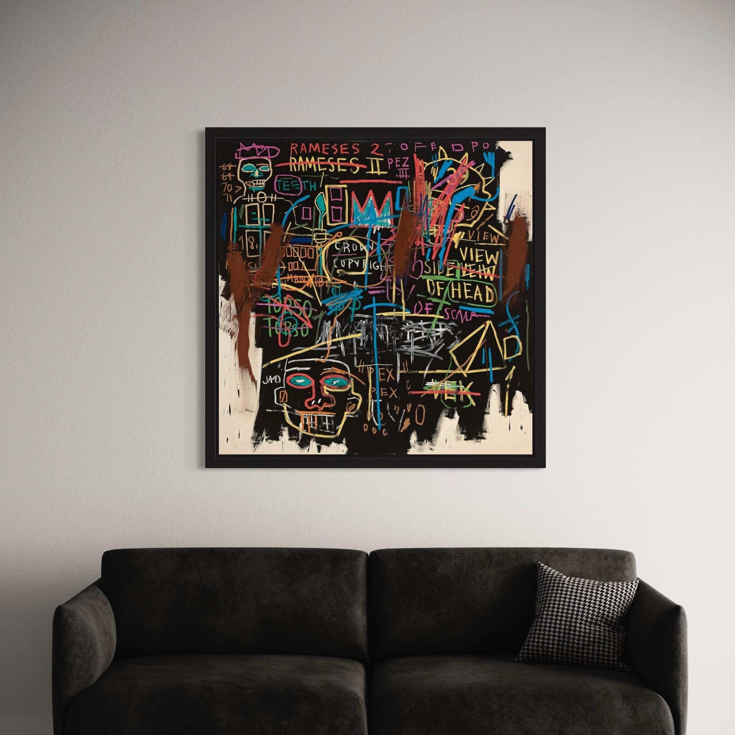 Jean-Michel Basquiat Kings of Egypt II Canvas Art | Poster Print