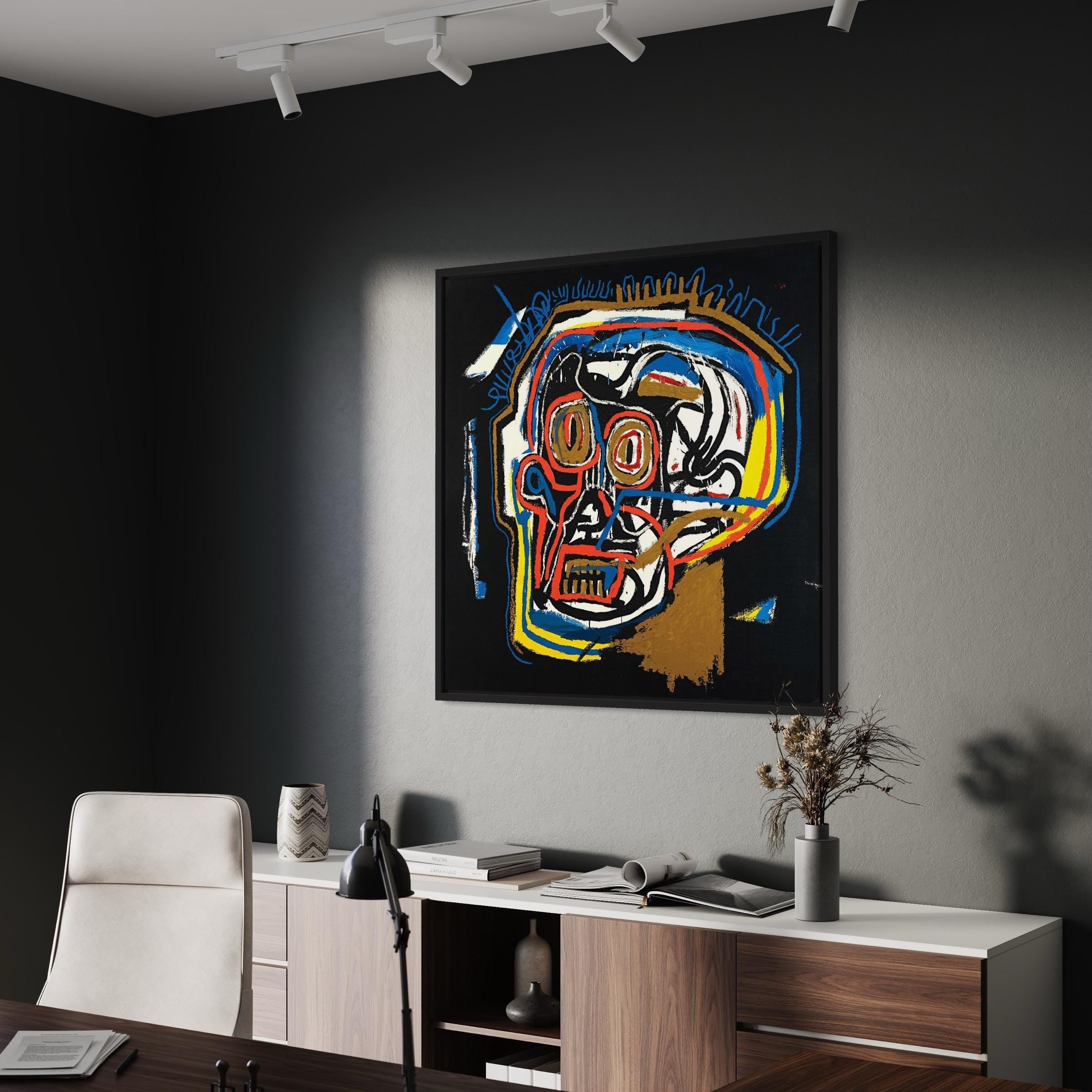 Jean-Michel Basquiat Head | Abstract Canvas Art | Poster Print