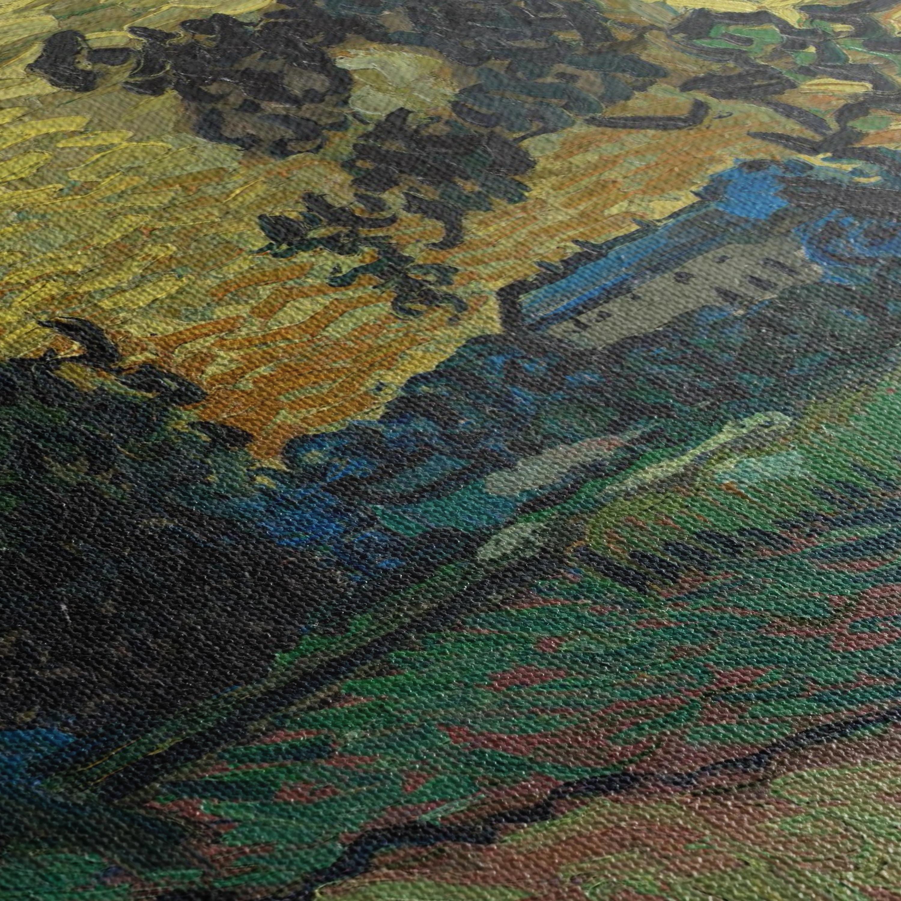 Van Gogh Landscape at Twilight | Moody Landscape Golden Hour Canvas Art | Poster Print