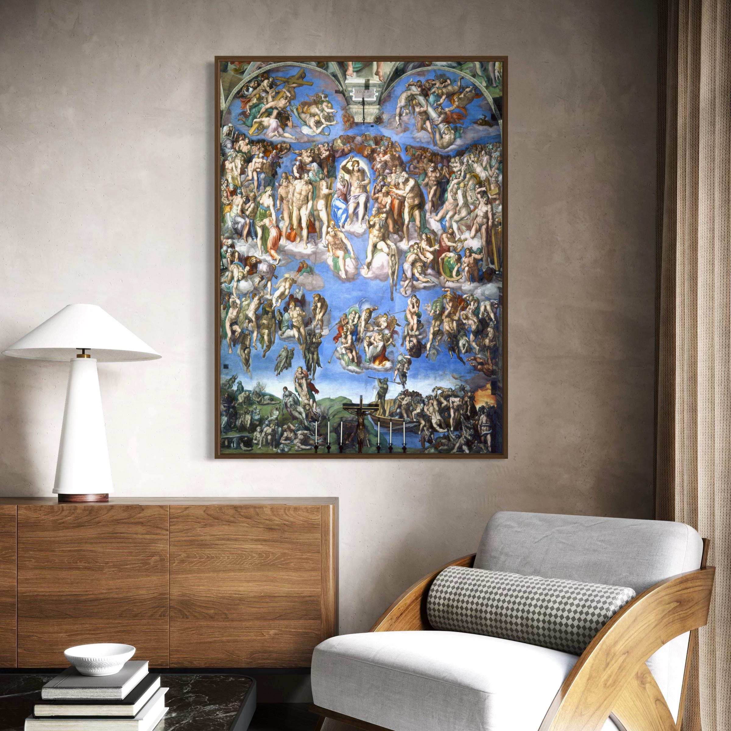 The Last Judgement Wall Art Canvas | Poster Print | Michelangelo Renaissance Religious Art