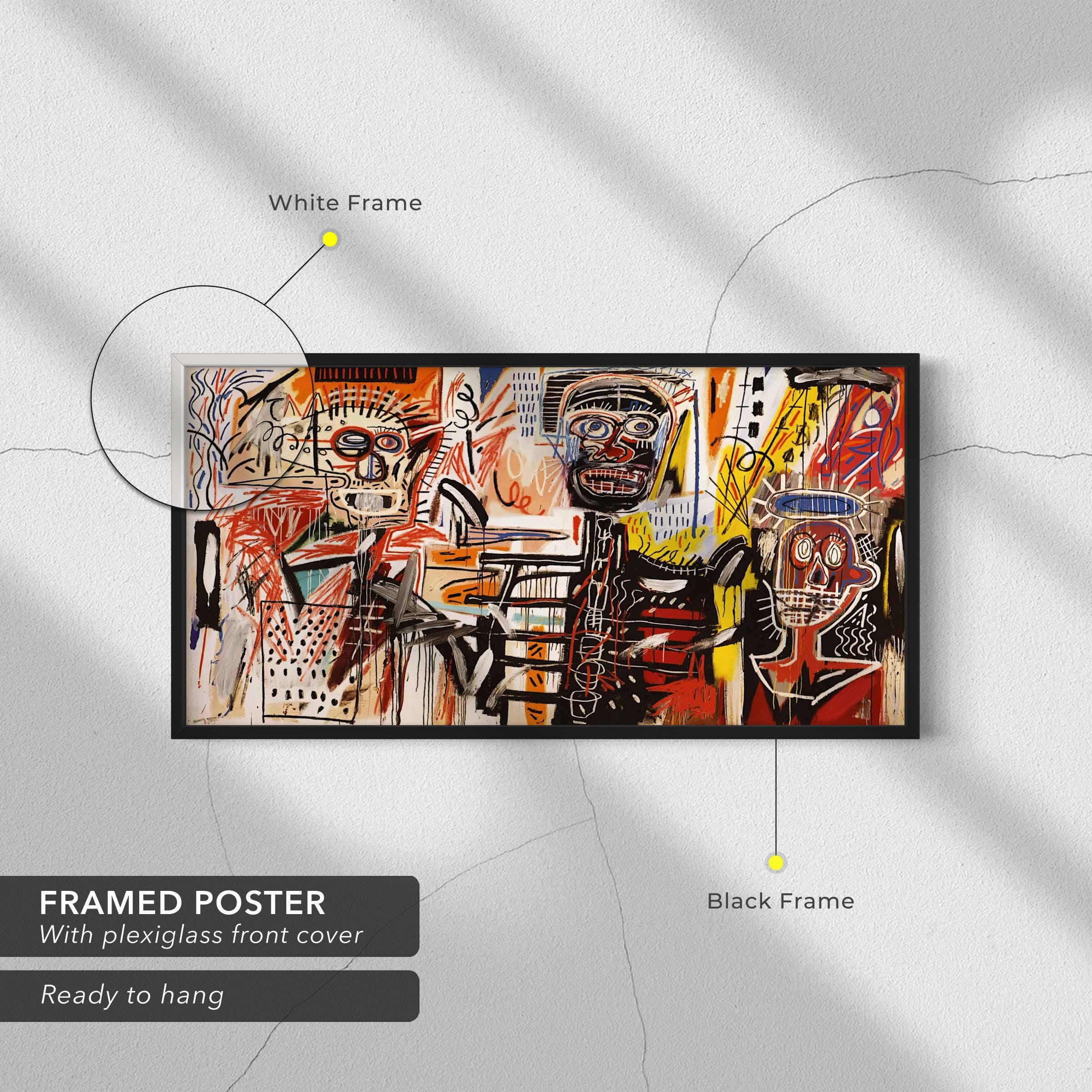 Jean-Michel Basquiat Philistines 1982 | Abstract Canvas Art | Poster Print