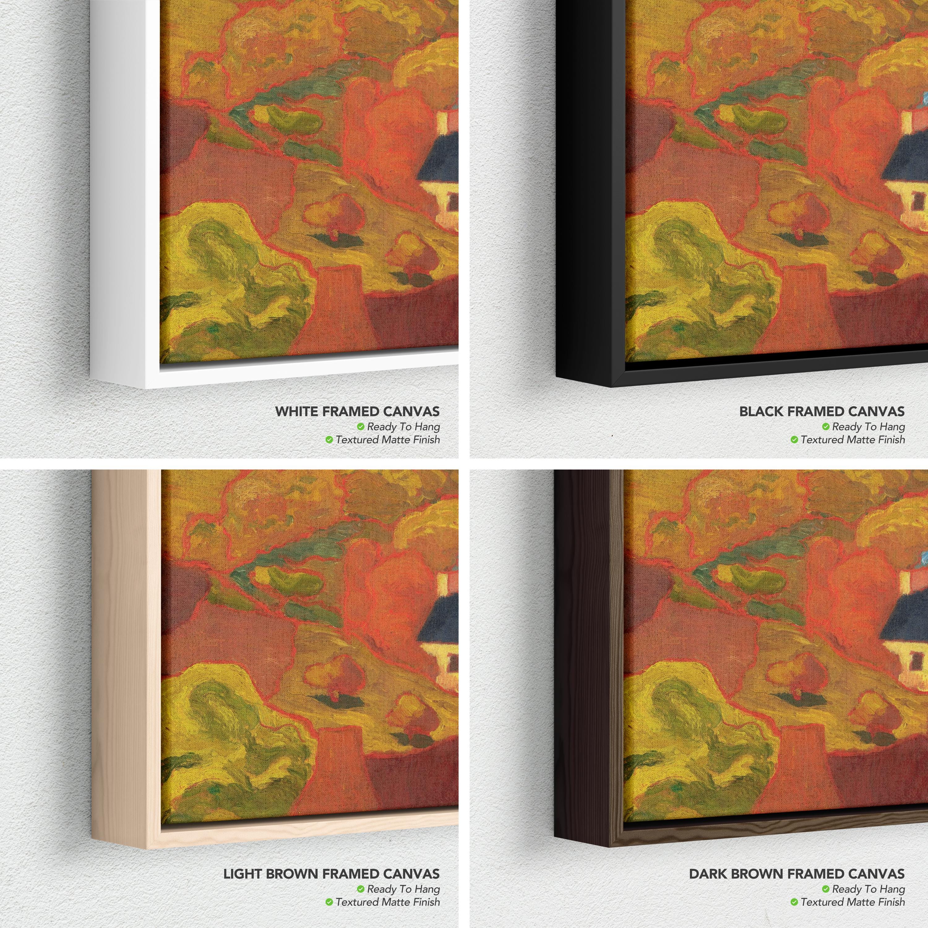 Two Thatched Cottages by Armand Seguin | Mid Century Abstract Canvas Art | Poster Print